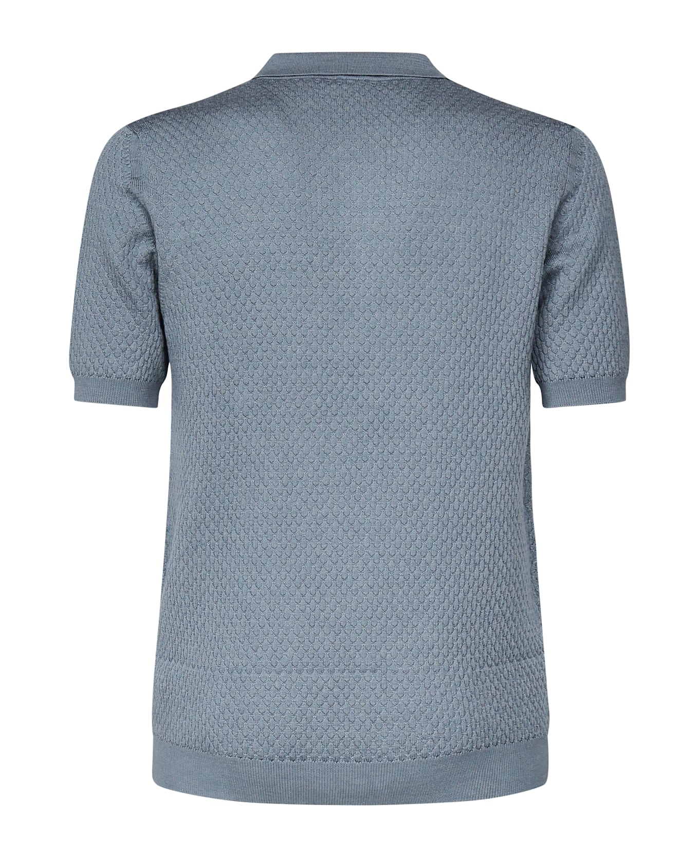 Eleventy Wool Polo Shirt - Blue