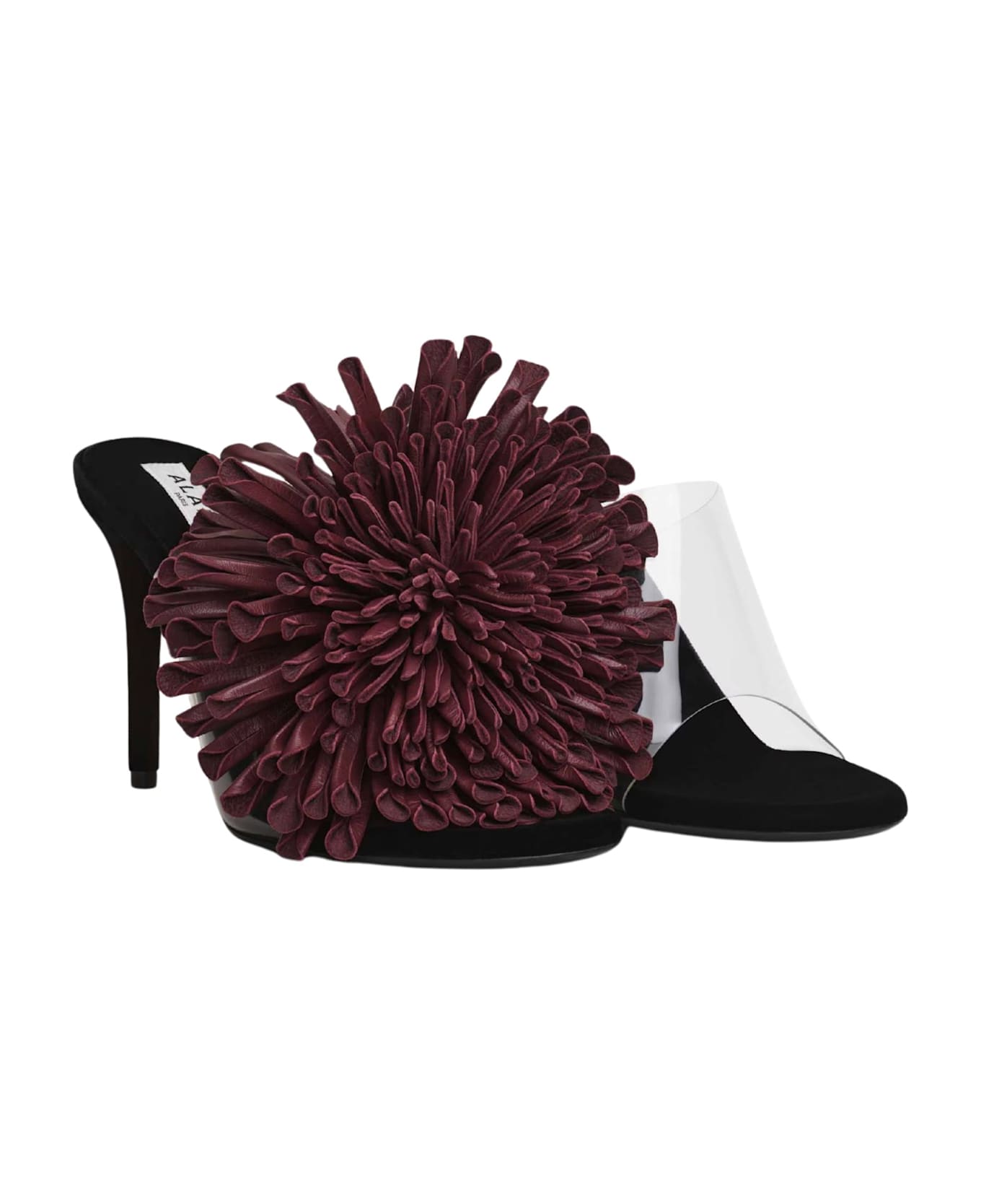 Alaia Asymmetrical Sandal - Bordeaux