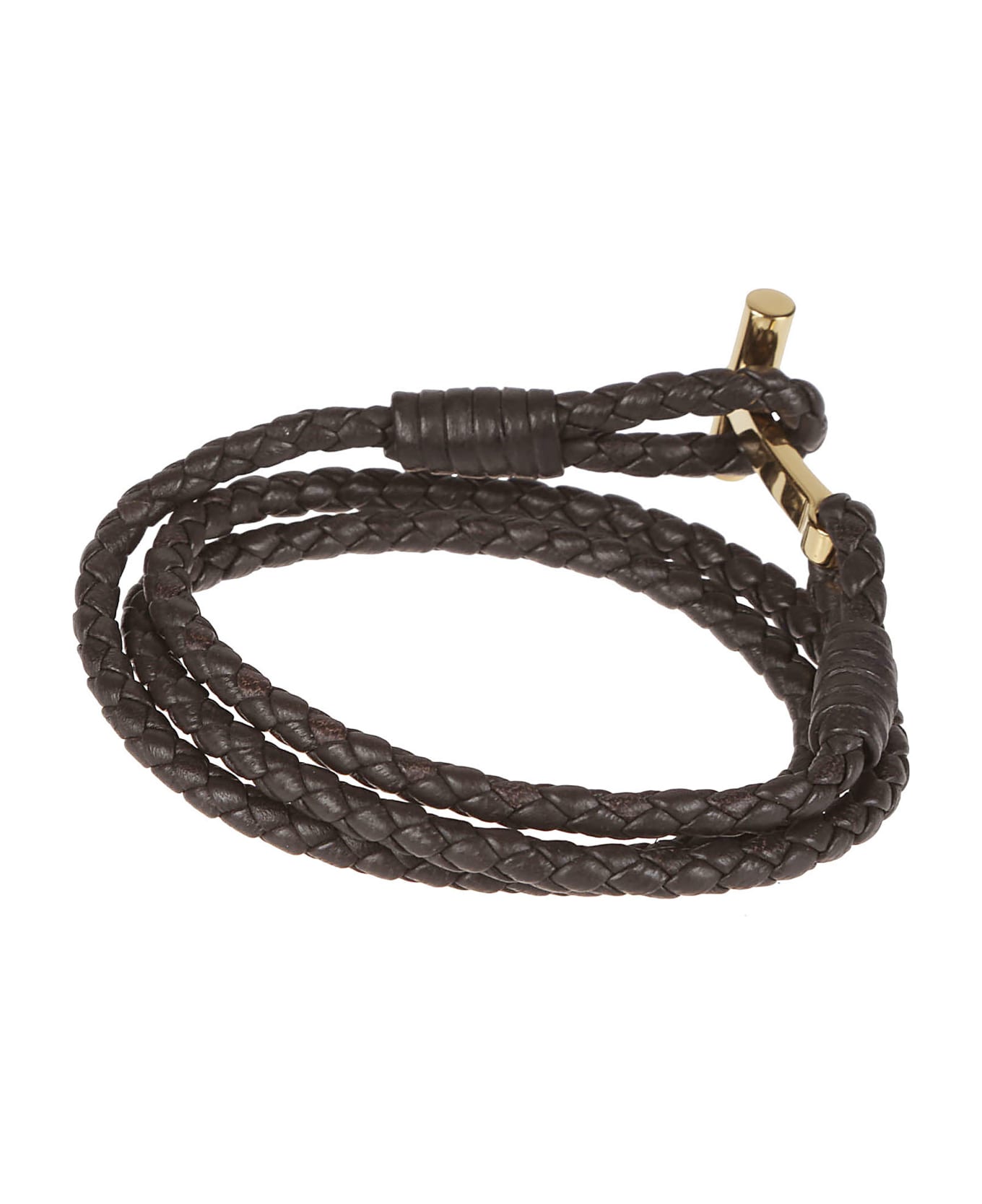 Tom Ford T Wrap Woven Bracelet - Dark Brown
