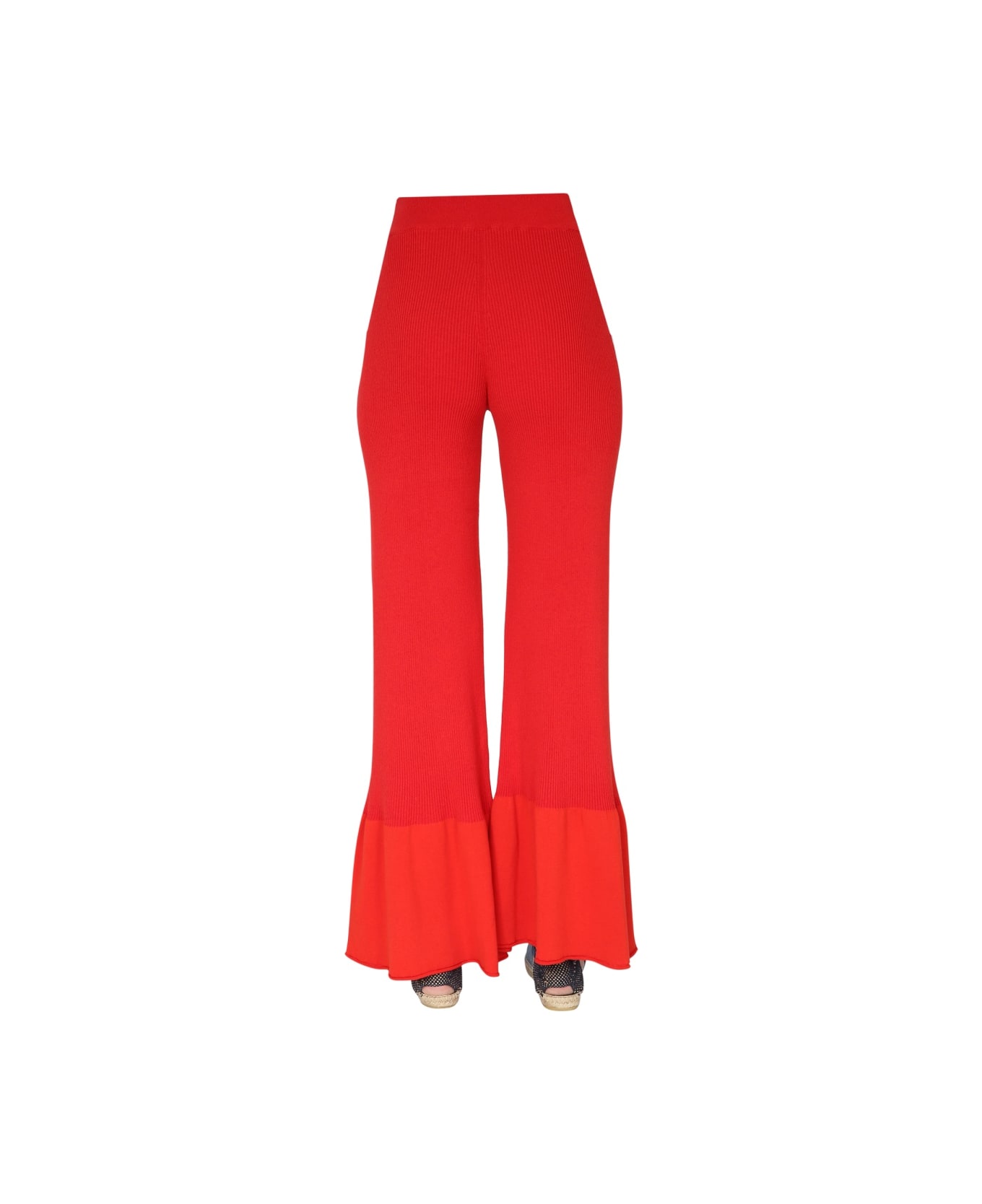 Stella McCartney Ribbed Knit Trousers - RED