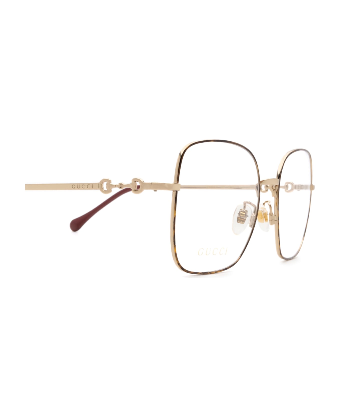 Gucci Eyewear Gg0883oa Havana & Gold Glasses - Havana & Gold