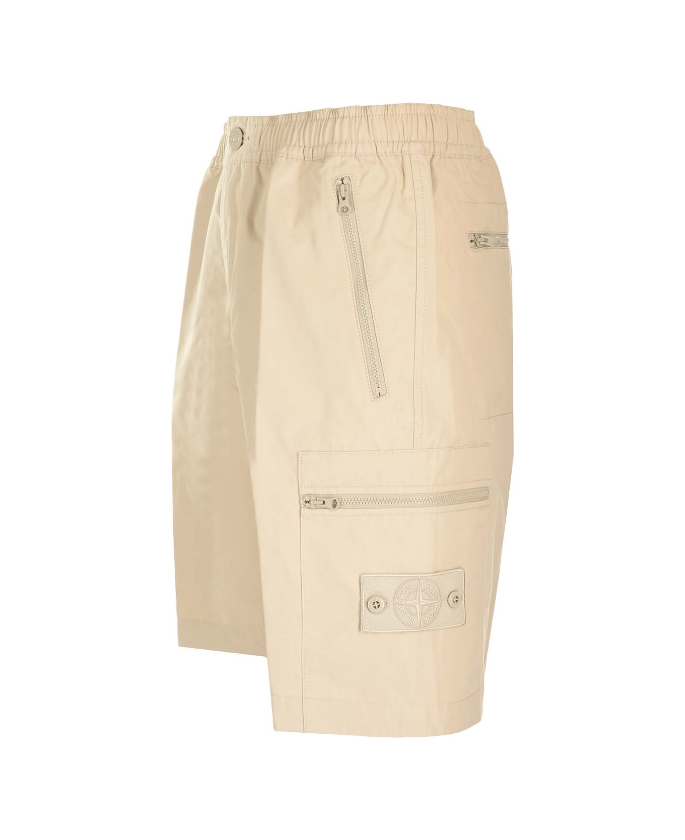 Stone Island Bermuda Cargo Shorts - Nude & Neutrals ショートパンツ