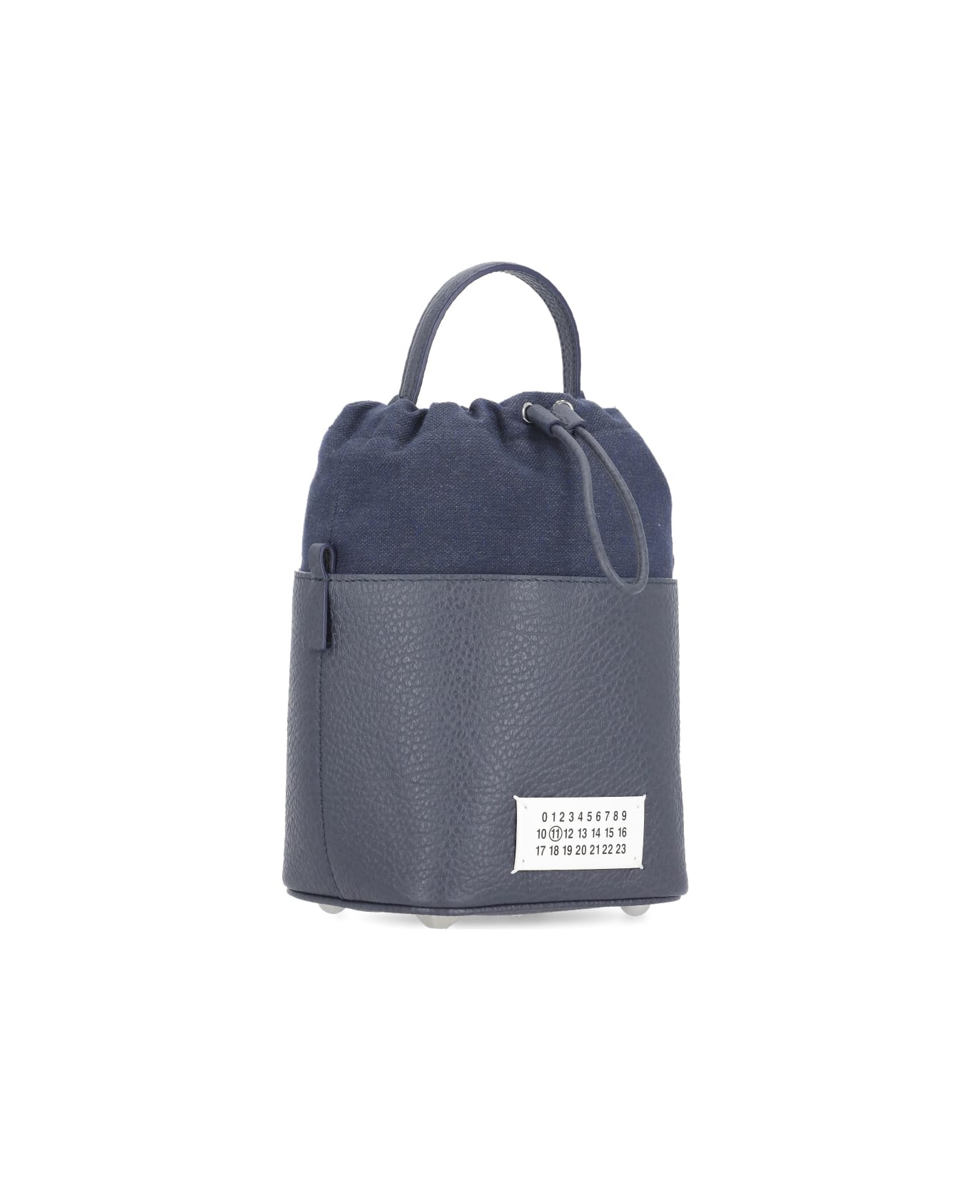 Maison Margiela Logo Patched Bucket Bag - Blue トートバッグ