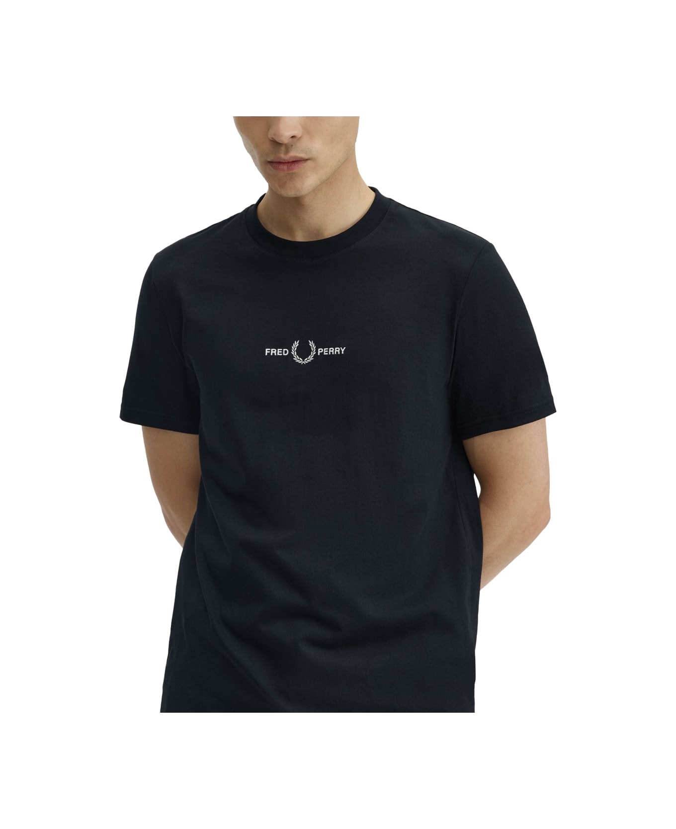 Fred Perry T-shirt With Logo - BLACK