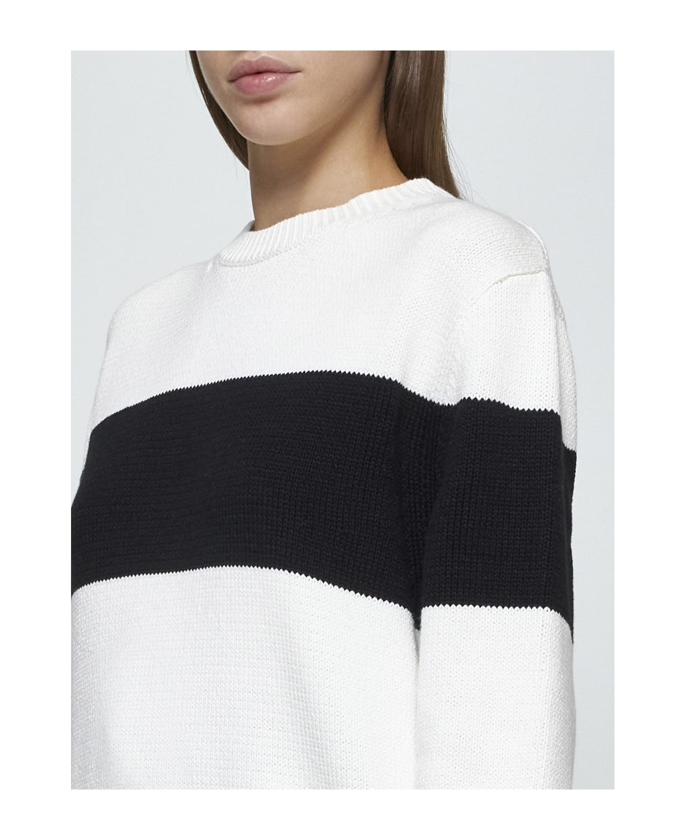 Totême Cotton-blend Sweater - Bianco