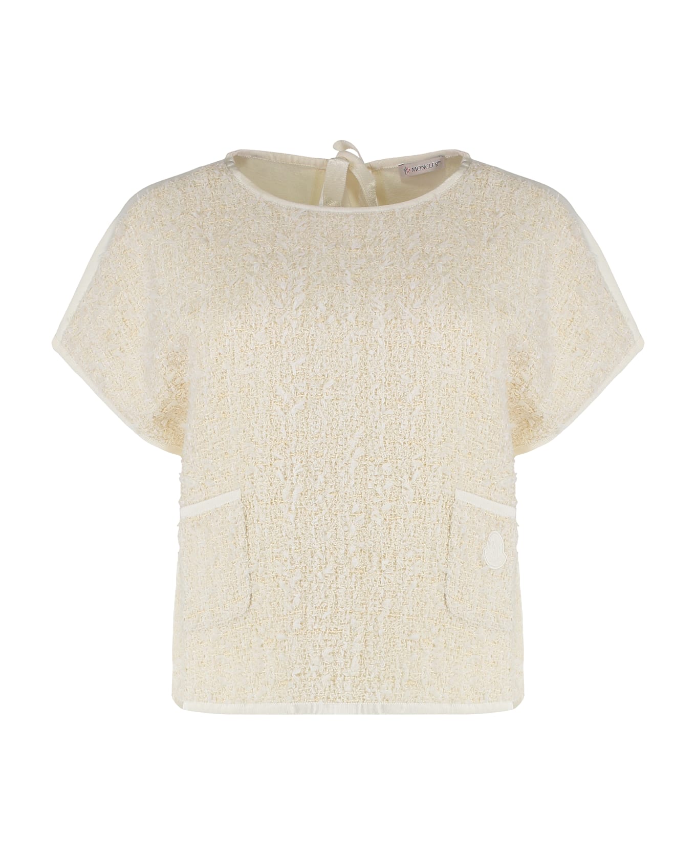 Moncler Cotton Crew-neck T-shirt - Ivory