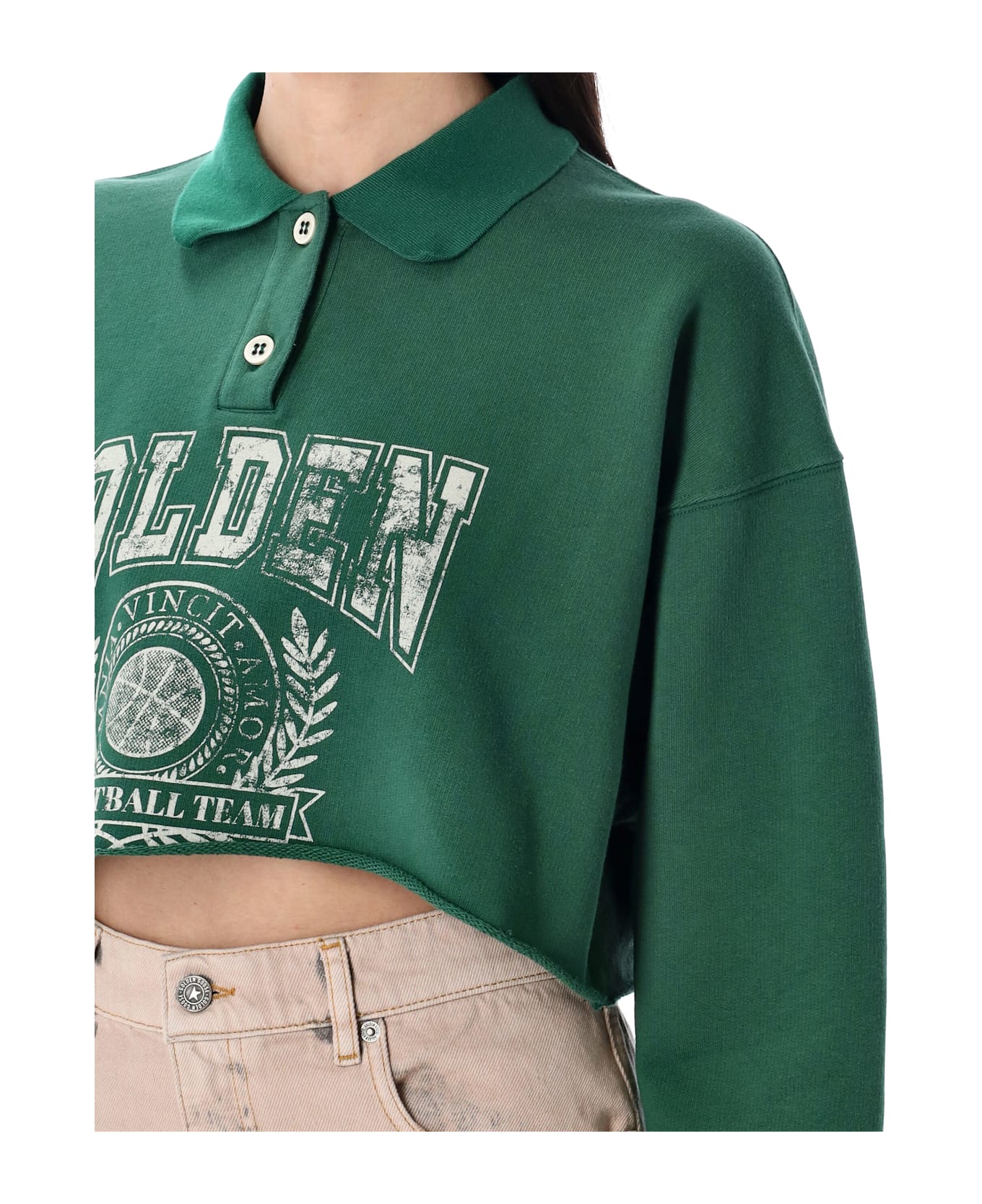 Golden Goose Nastia Cropped Sweatshirt - GREEN