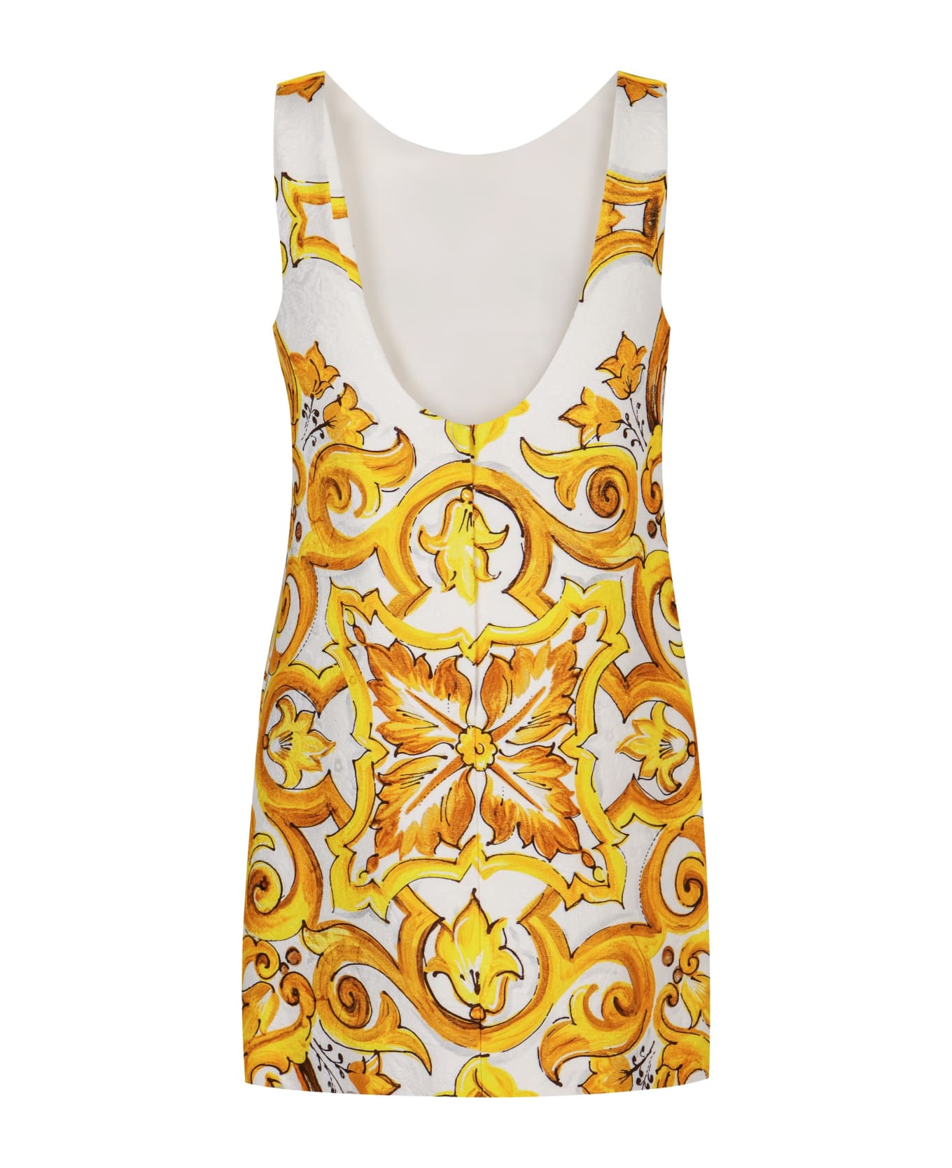 Dolce 
Gabbana Brocade Patterned Dress - White