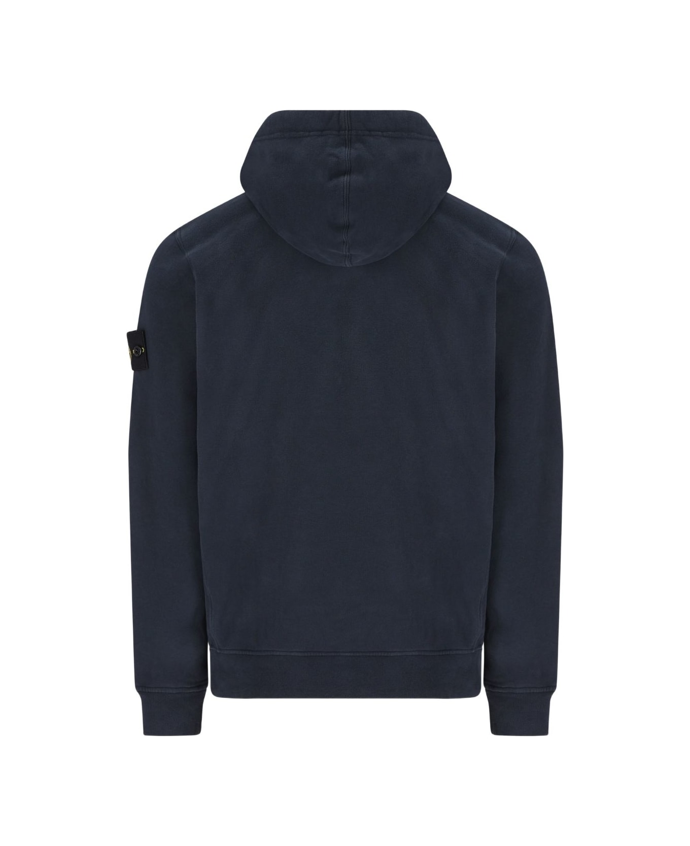 Stone Island Hooded Sweatshirt With Long Sleeves - Blue