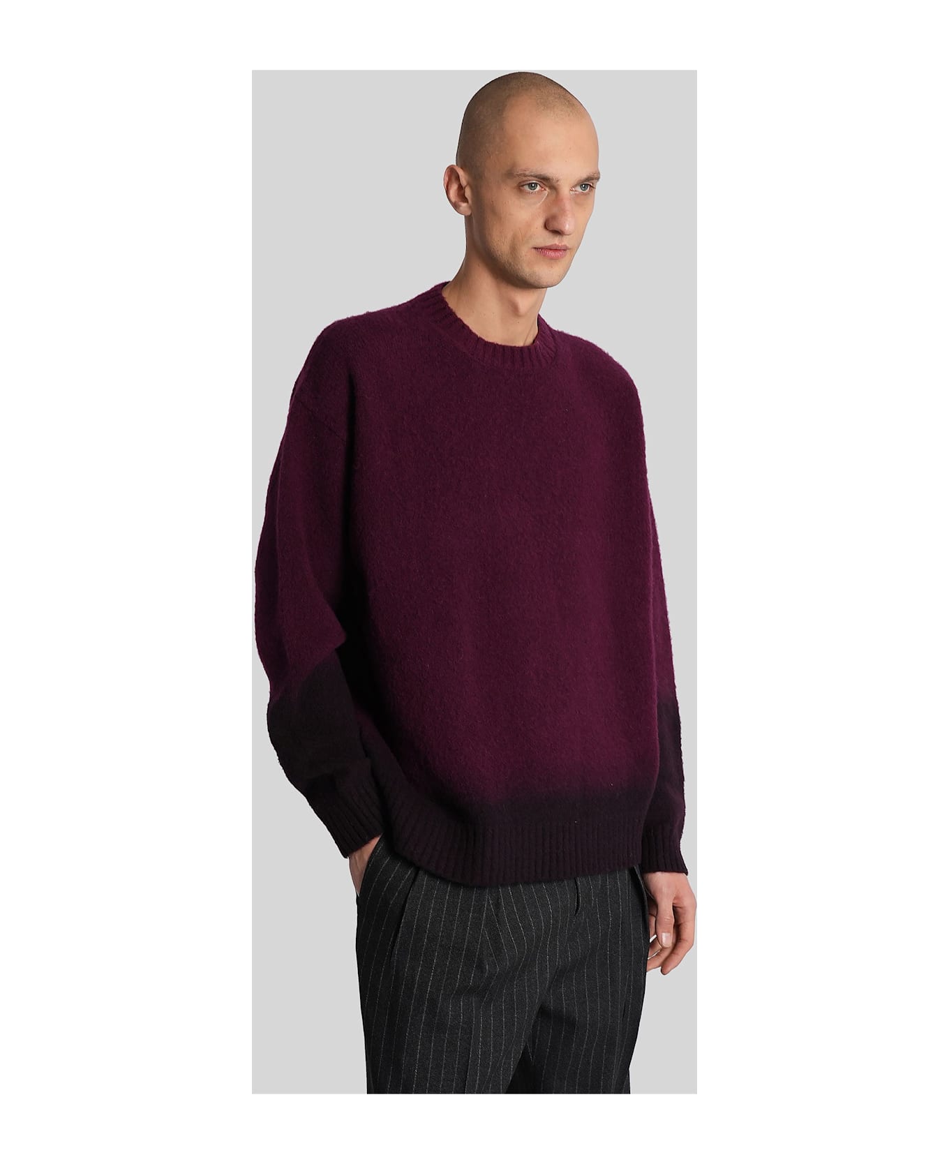 Paura Asia Knitwear In Bordeaux Wool - bordeaux
