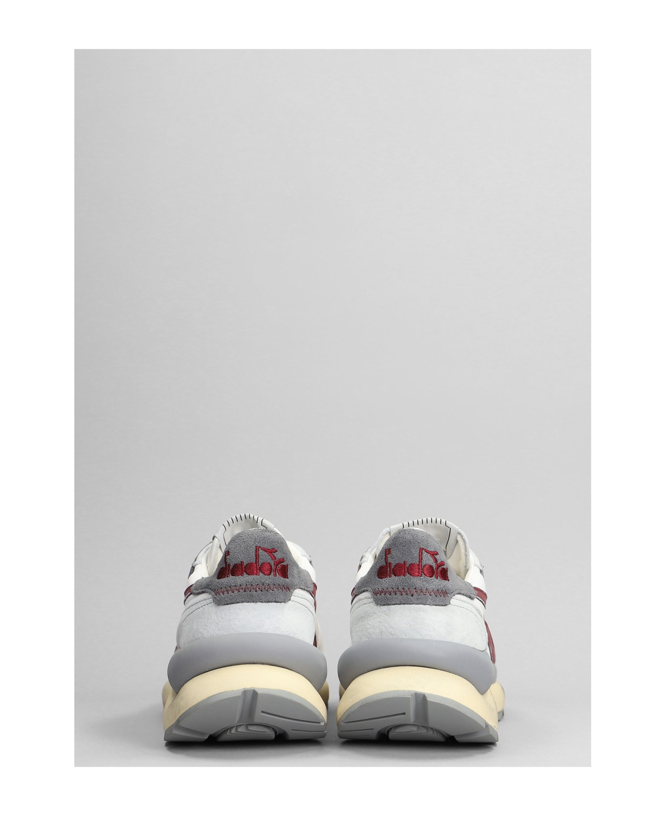Diadora Mercury Elite Sneakers In White Suede And Fabric - white
