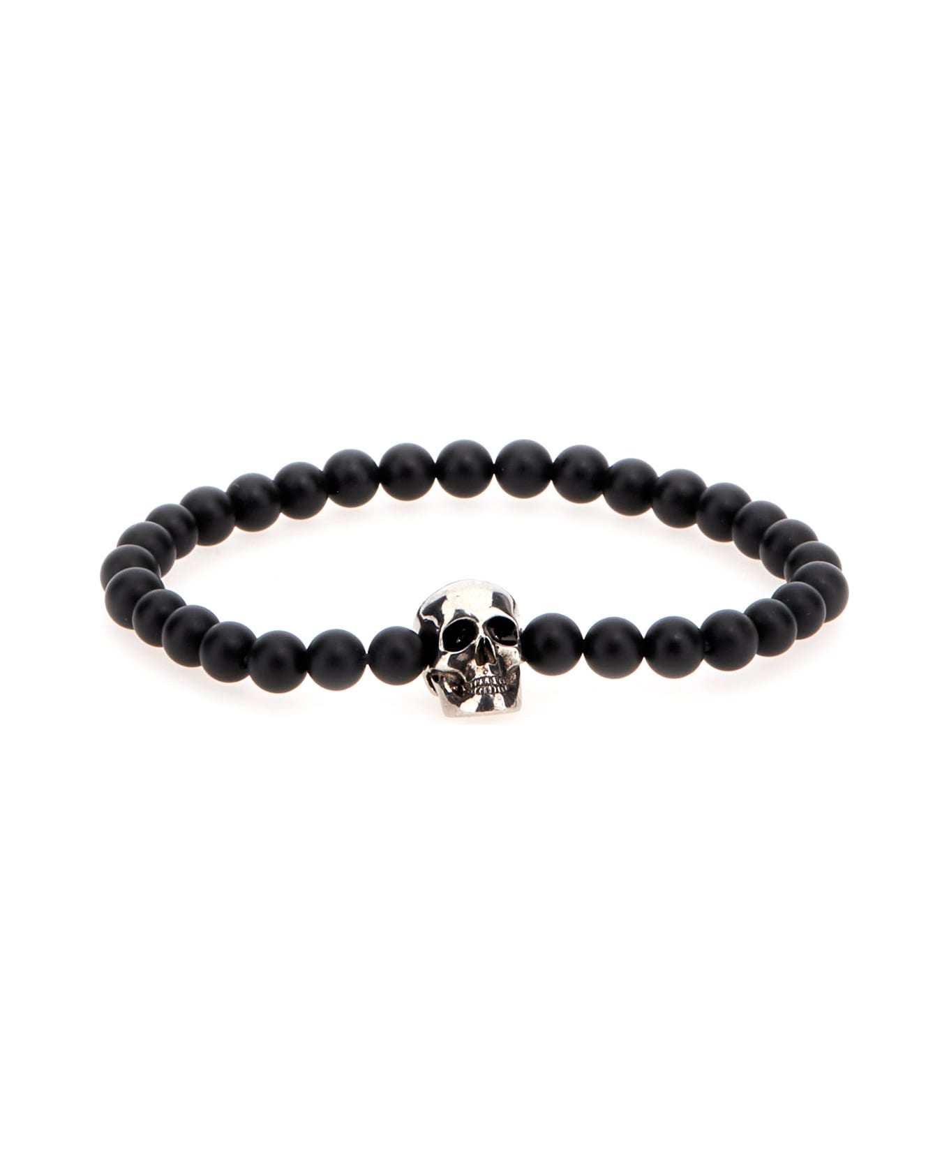 Alexander McQueen Skull Bracelet - BLACKASILVER