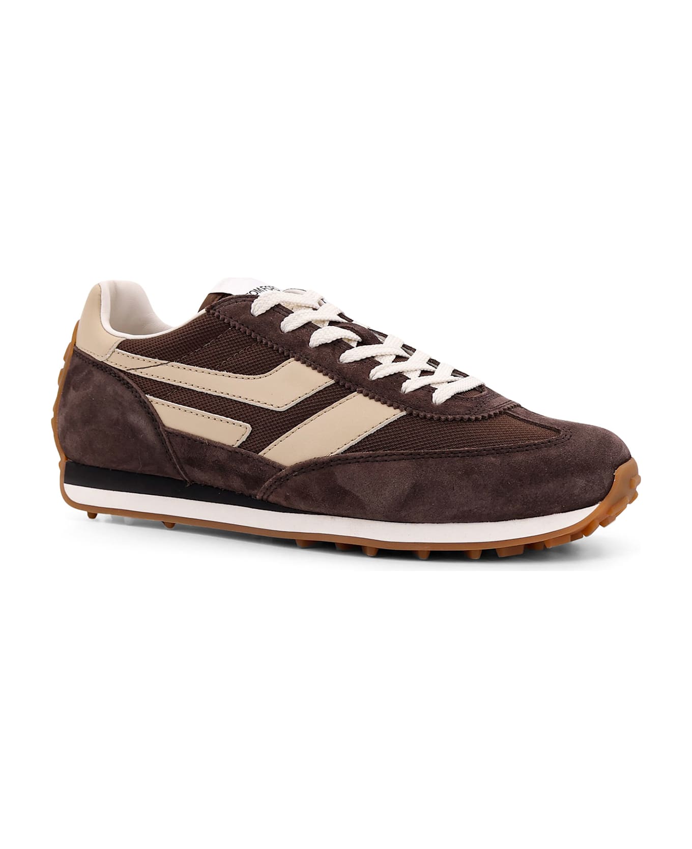 Tom Ford Low-top Suede And Mesh Sneakers - Brown