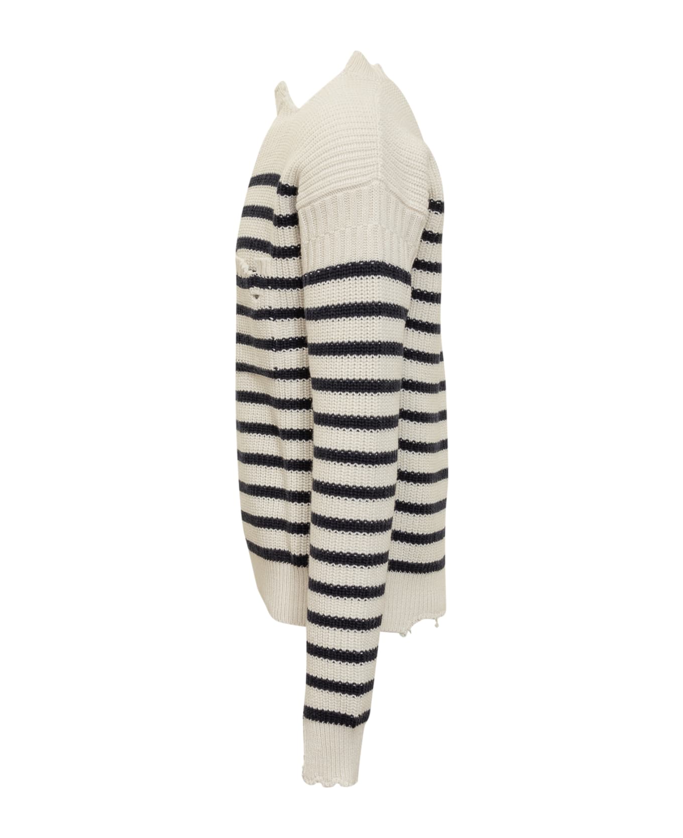 Marni Striped Sweater - STONE WHITE ニットウェア