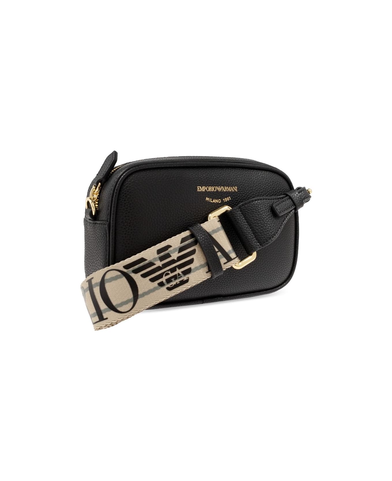Emporio Armani Shoulder Bag - Black Silver