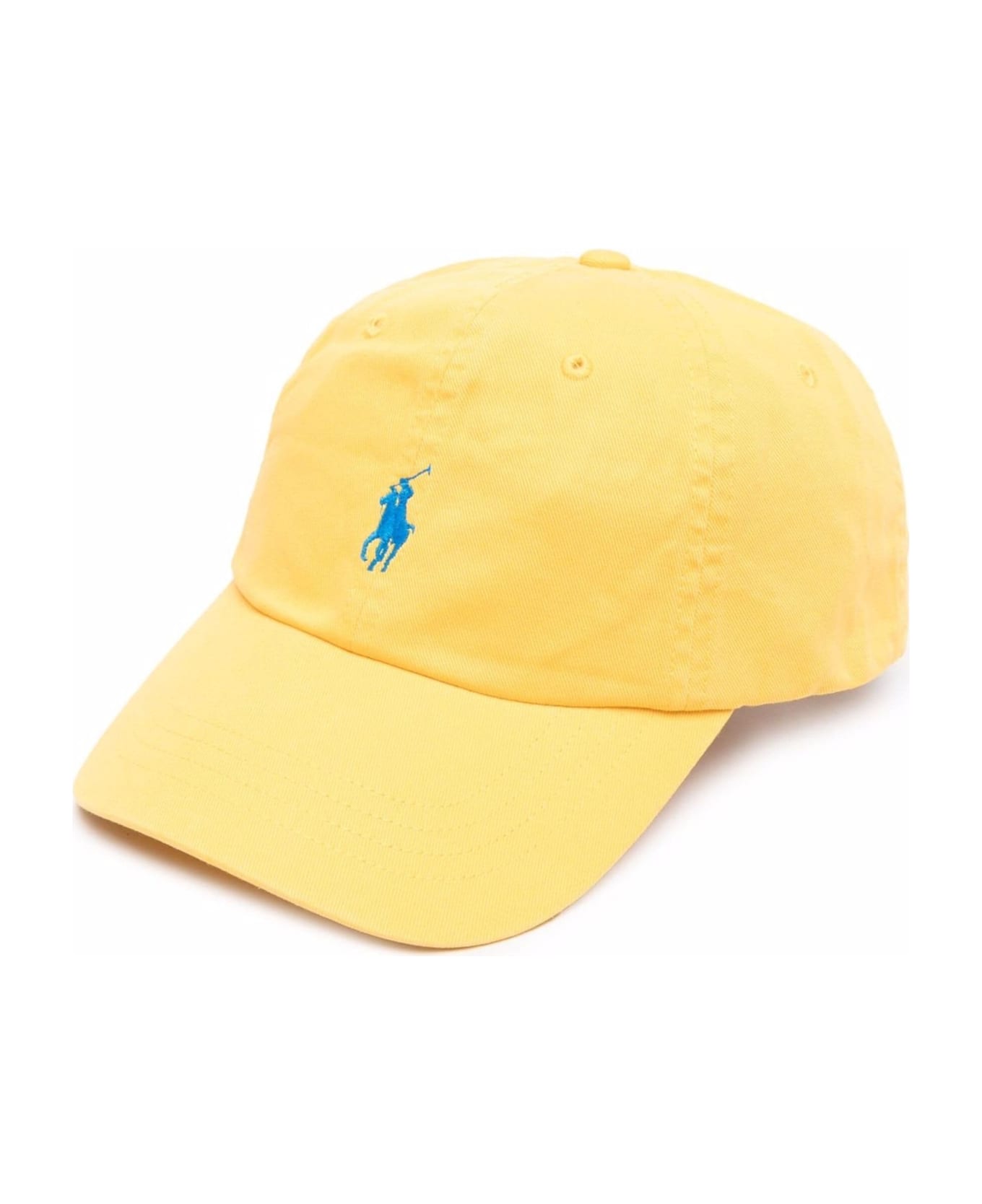 Ralph Lauren Yellow Baseball Hat With Contrasting Pony - Yellow 帽子