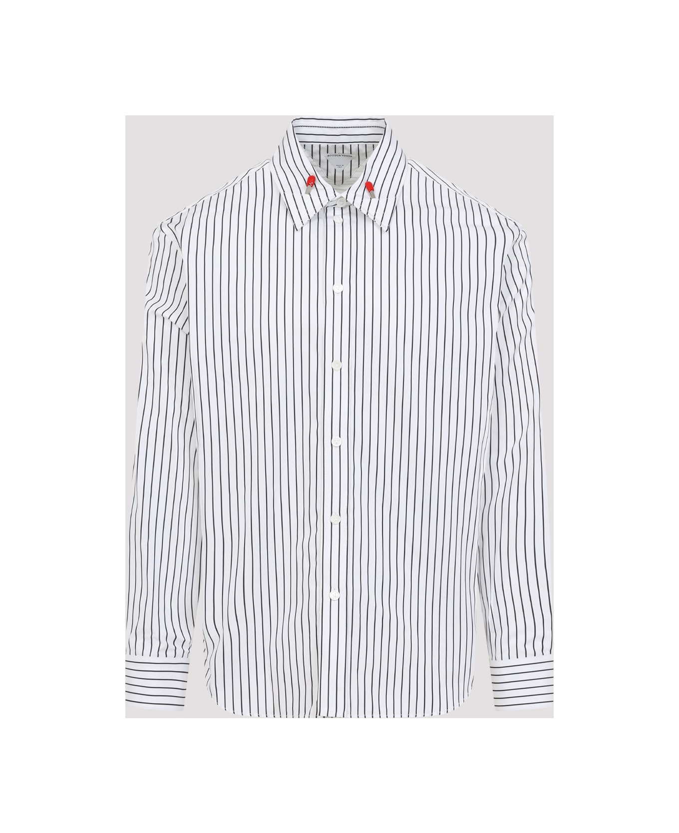 Bottega Veneta Embroidered Poplin Shirt - WHITEBLACK
