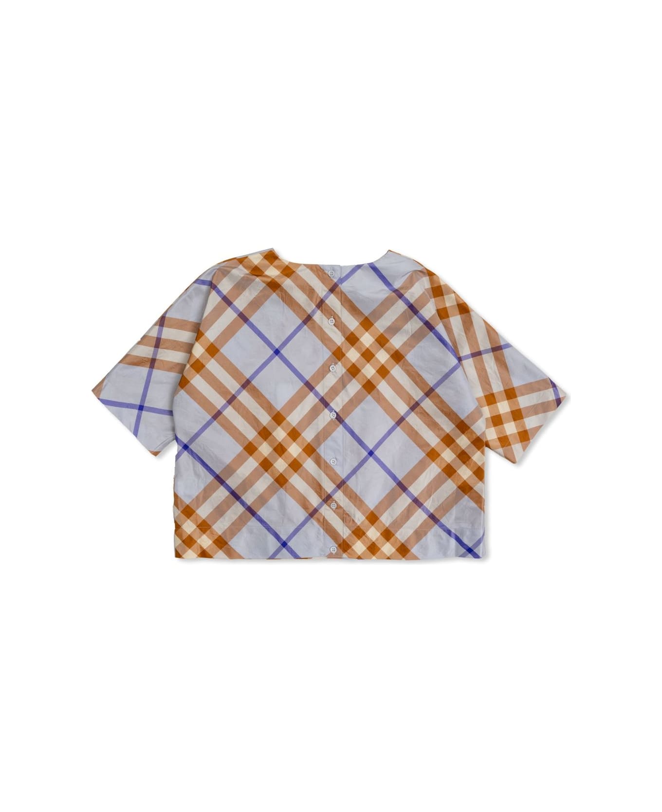 Burberry Checked Short-sleeved T-shirt - MULTICOLOUR