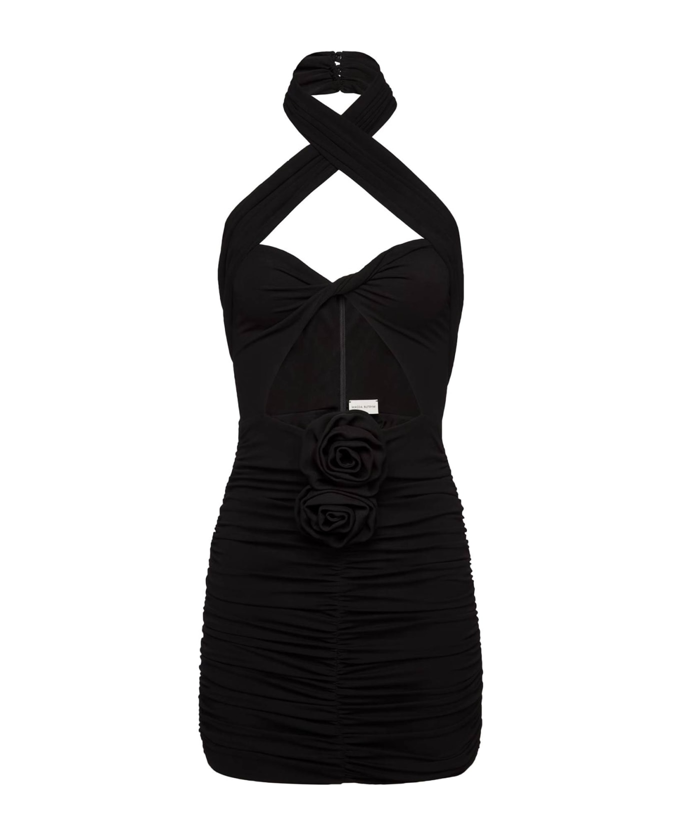 Magda Butrym Twisted Bust Cut-out Mini Dress - BLACK (Black) ワンピース＆ドレス