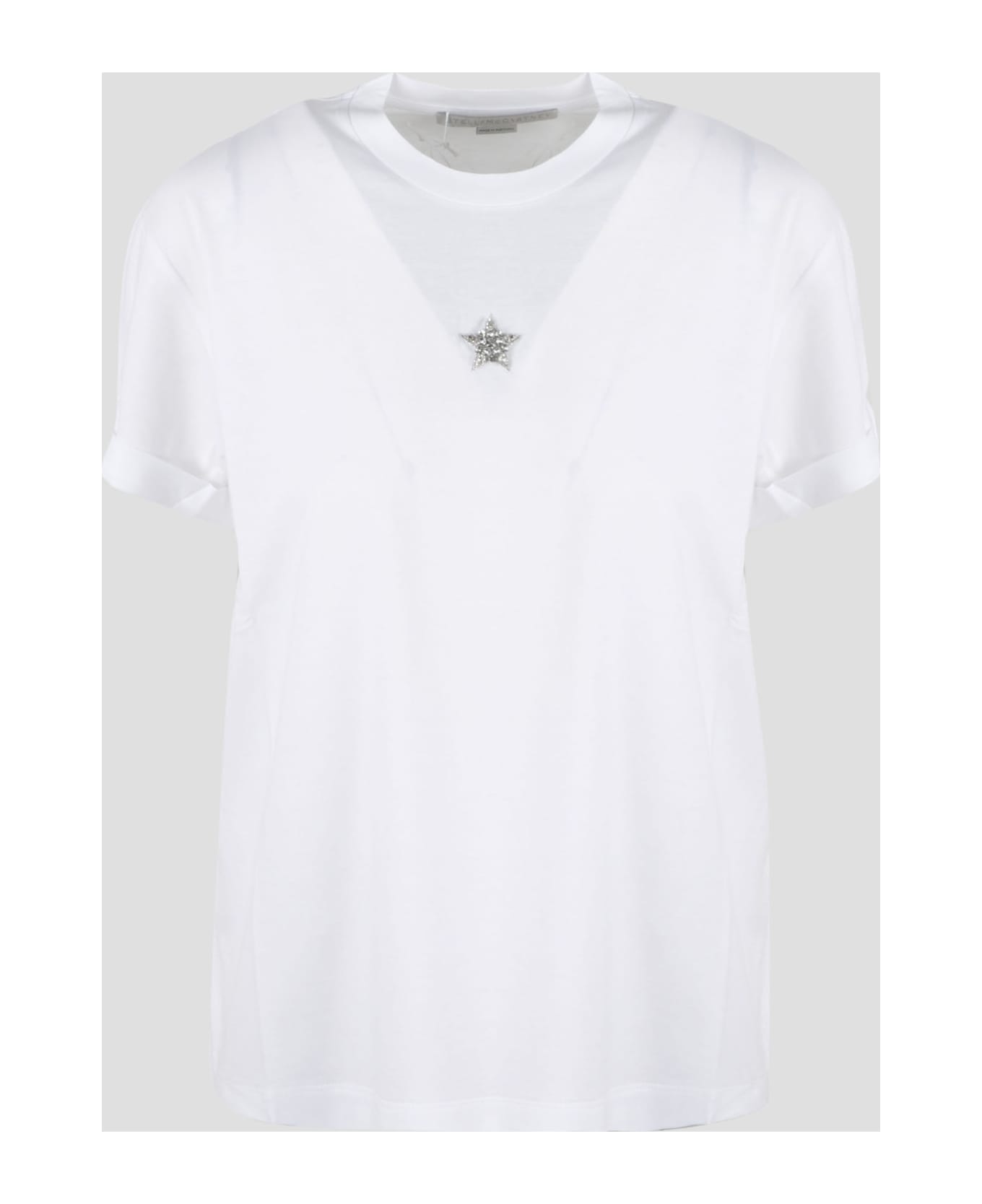 Stella branco McCartney Crystal Star T-shirt - White