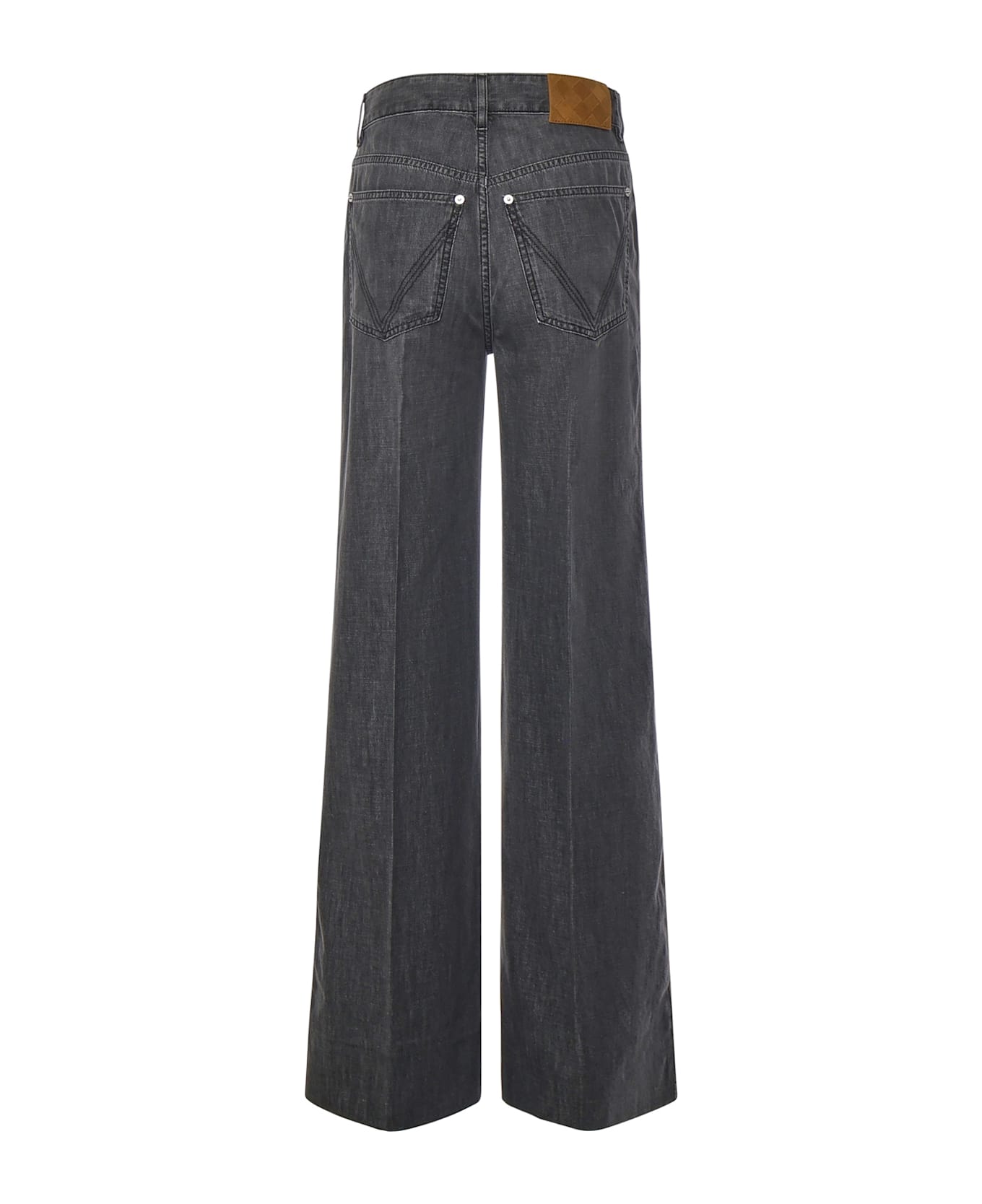Bottega Veneta Denim Palazzo Jeans - FADED BLACK