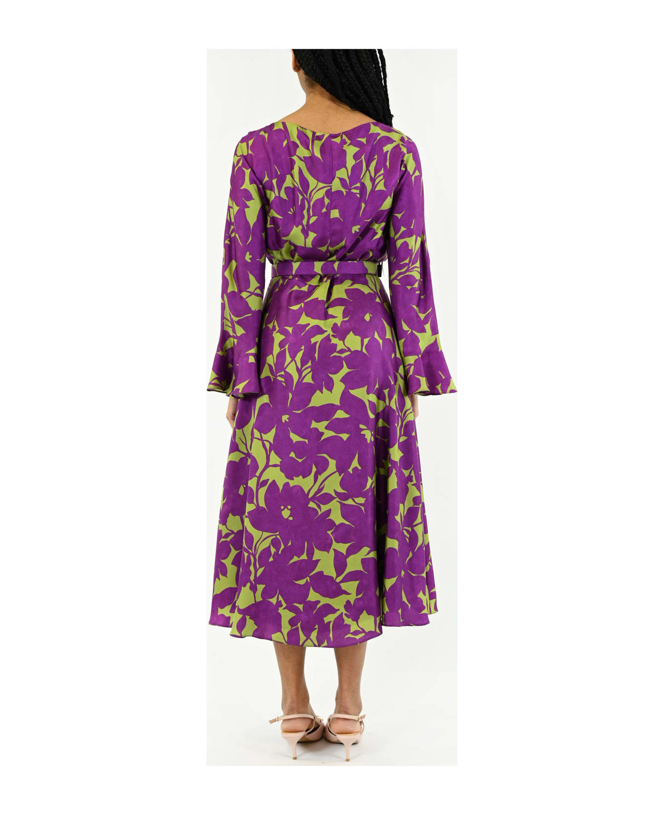 Max Mara Studio Printed Silk Dress - BOUGANVILLE