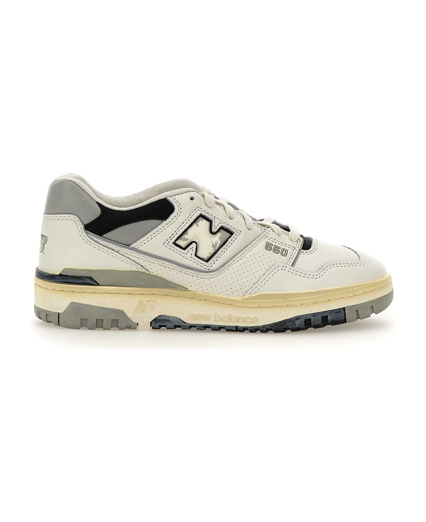 New Balance "550" Leather Sneakers - White-grey