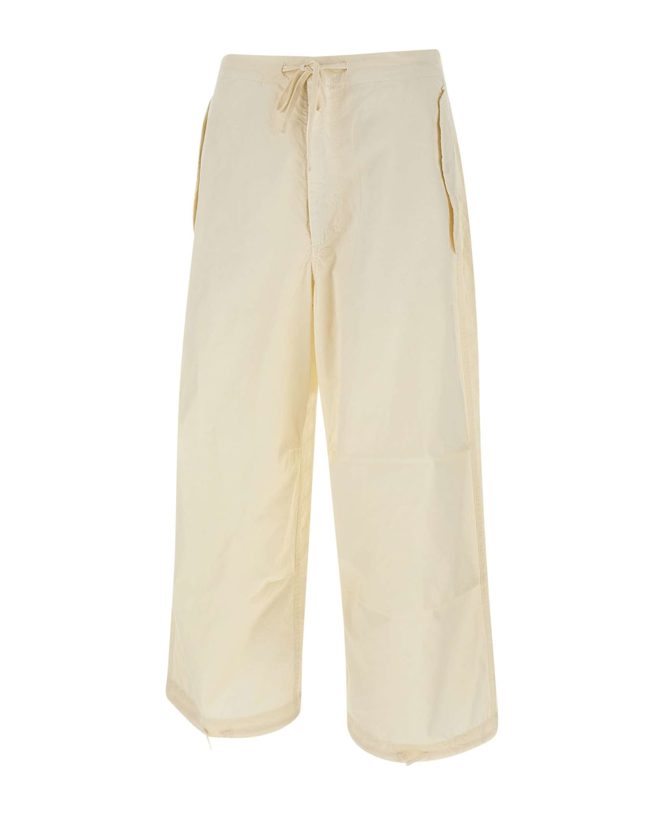 Autry 'main Wom Apparel' Trousers Cotton Poplin - WHITE ボトムス