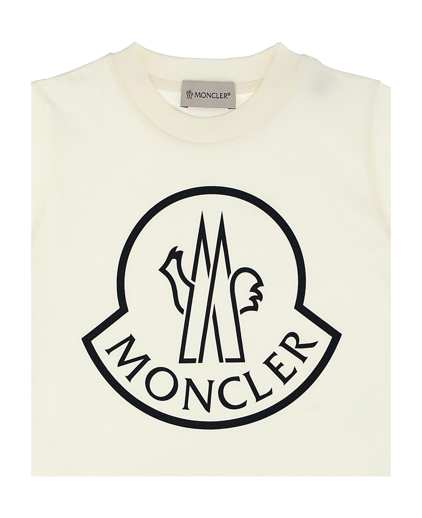 Moncler Logo Print T-shirt - White/Black Tシャツ＆ポロシャツ