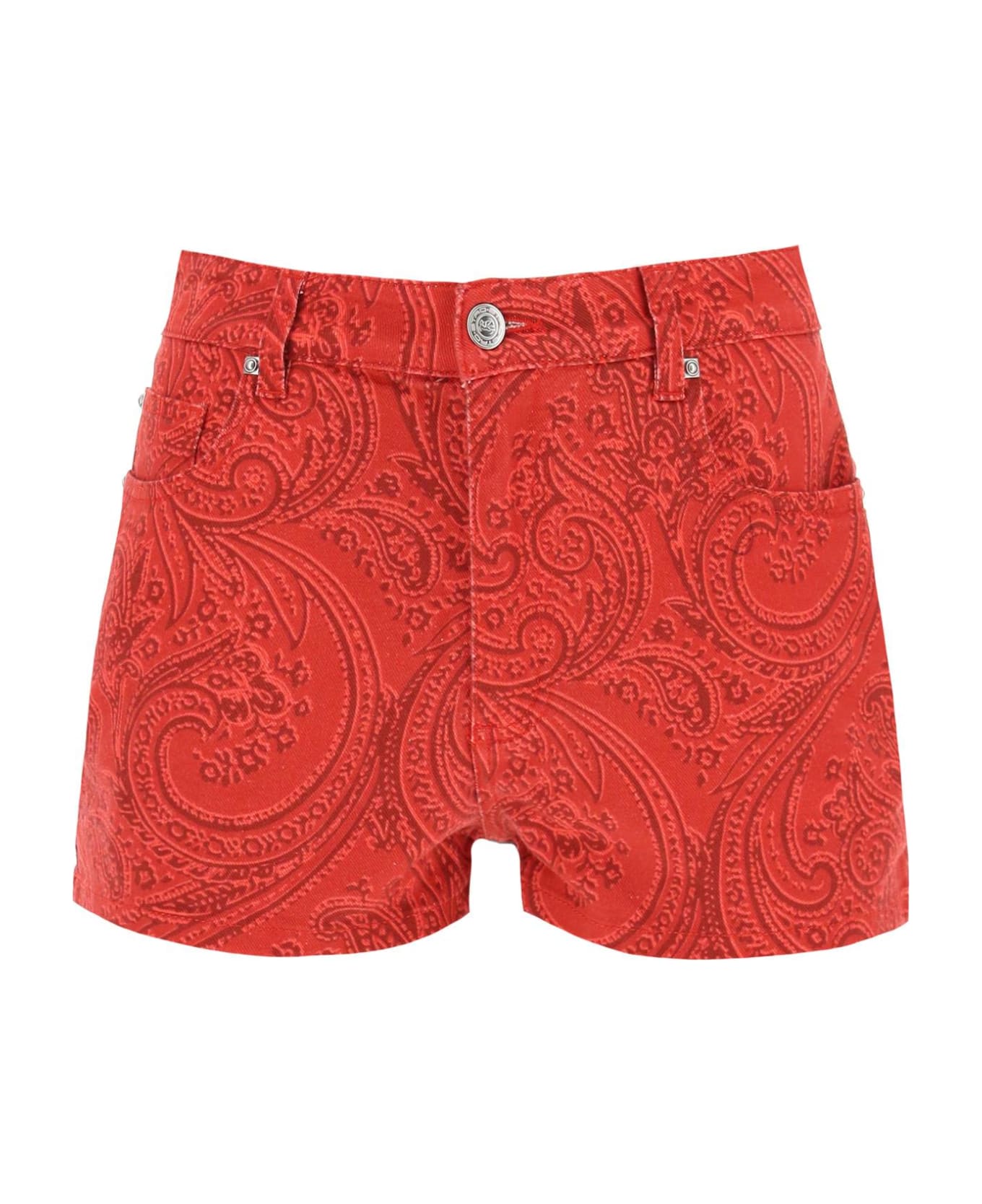 Etro Paisley Print Shorts - RED (Red)