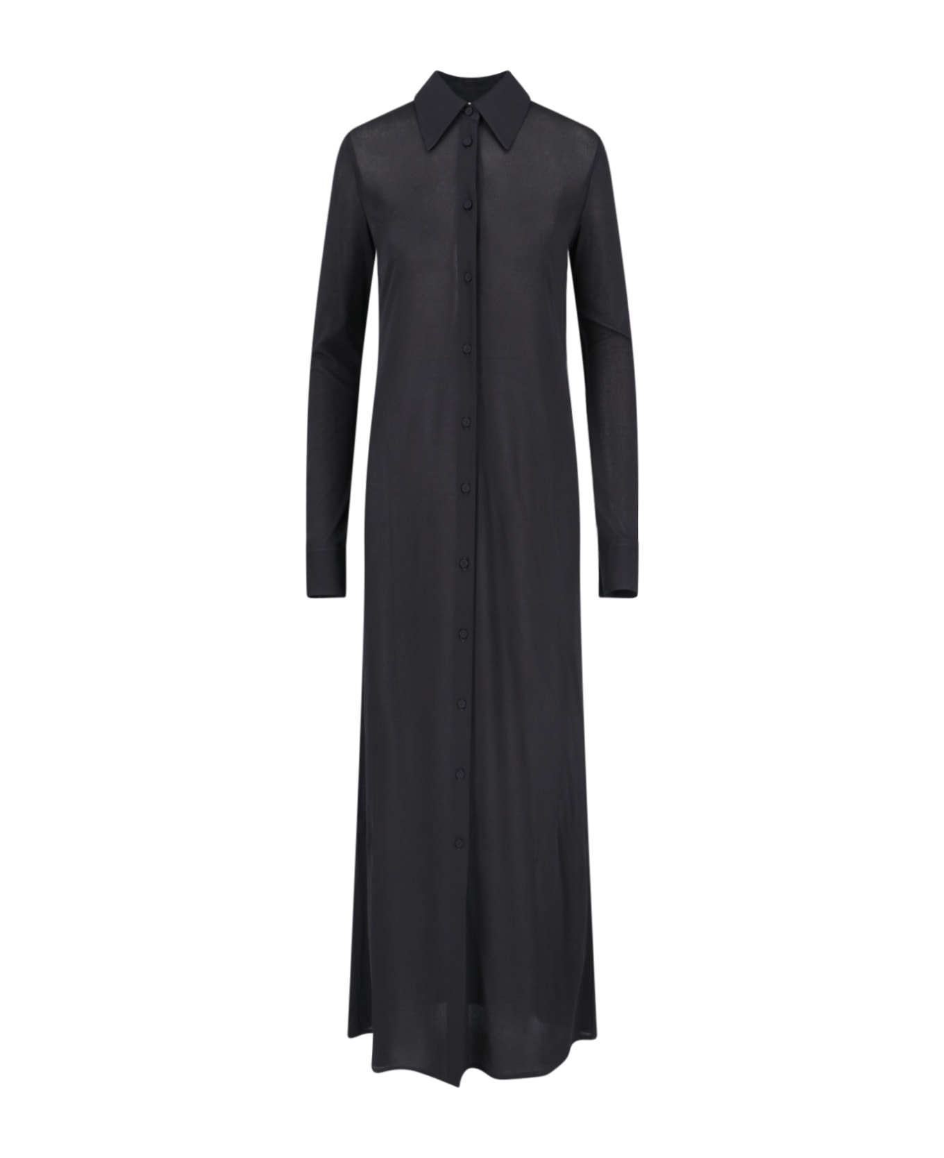 Jil Sander Maxi Chemisier Dress - Black  