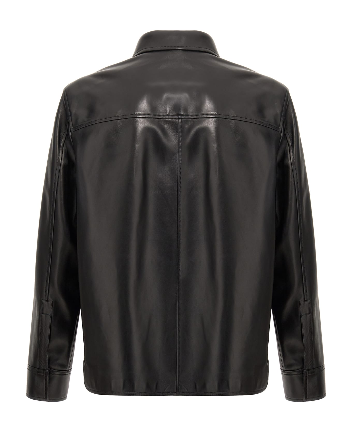 Loewe Leather Overshirt - Black  