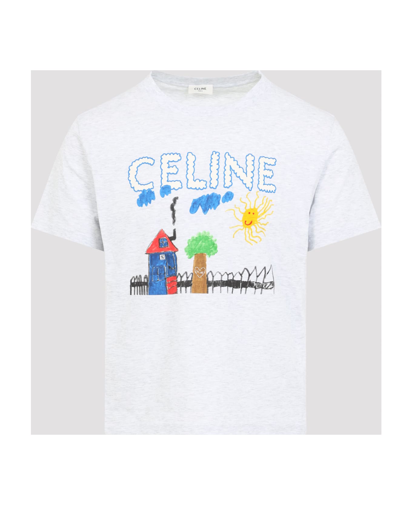Celine Regular T-shirt - Pale Grey Multico
