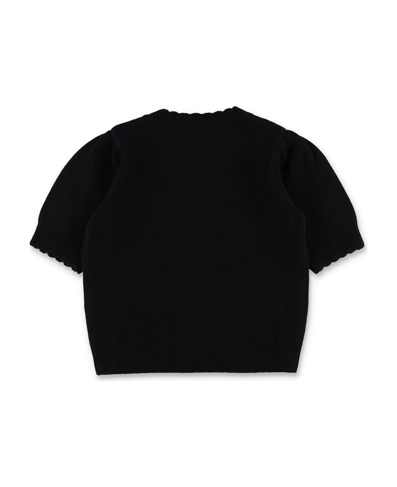 Bonpoint Kid - Bonpoint Justine Hand-embroidered Sweater With Rhinestones And Pearls - BLACK