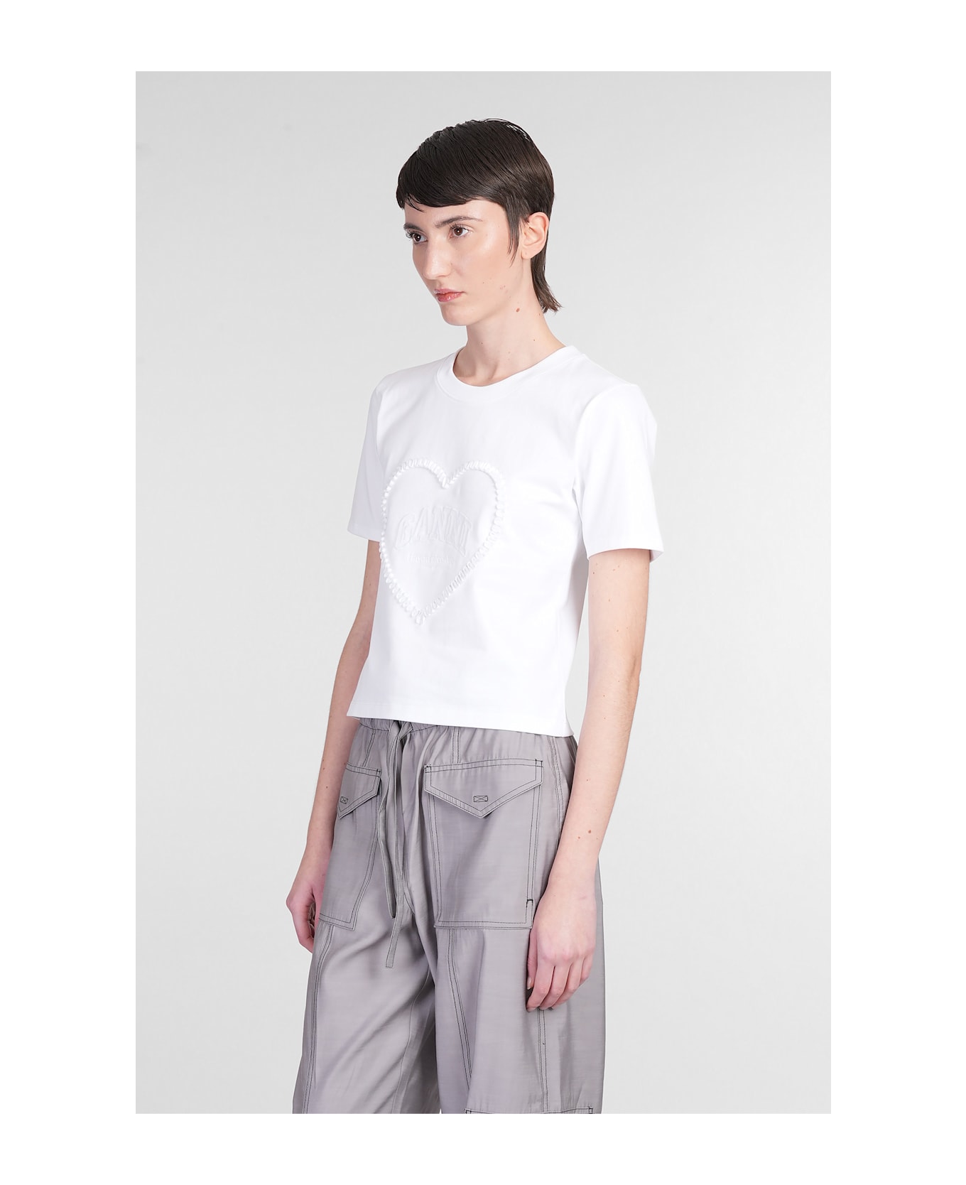 Ganni Heart T-shirt - white