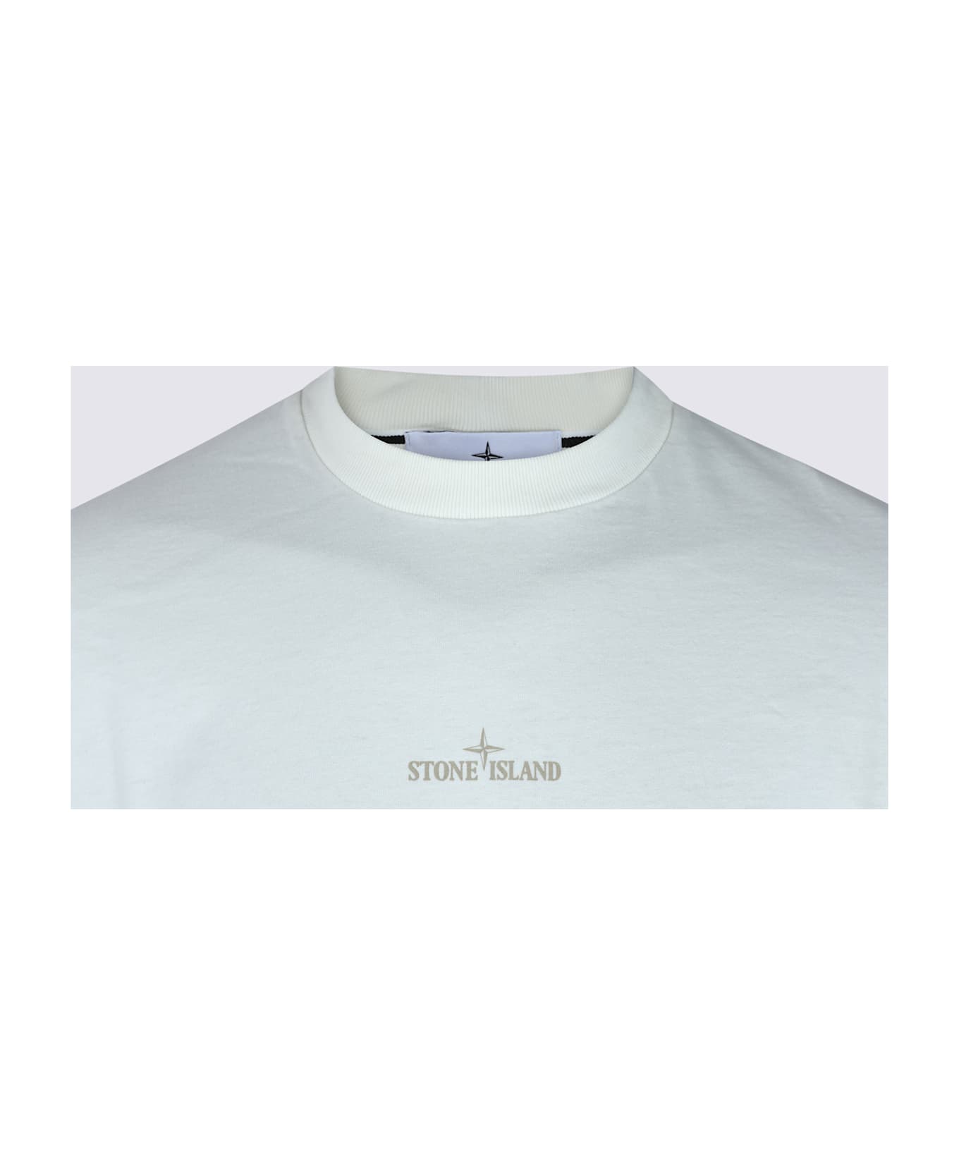 Stone Island Ivory Cotton T-shirt - White