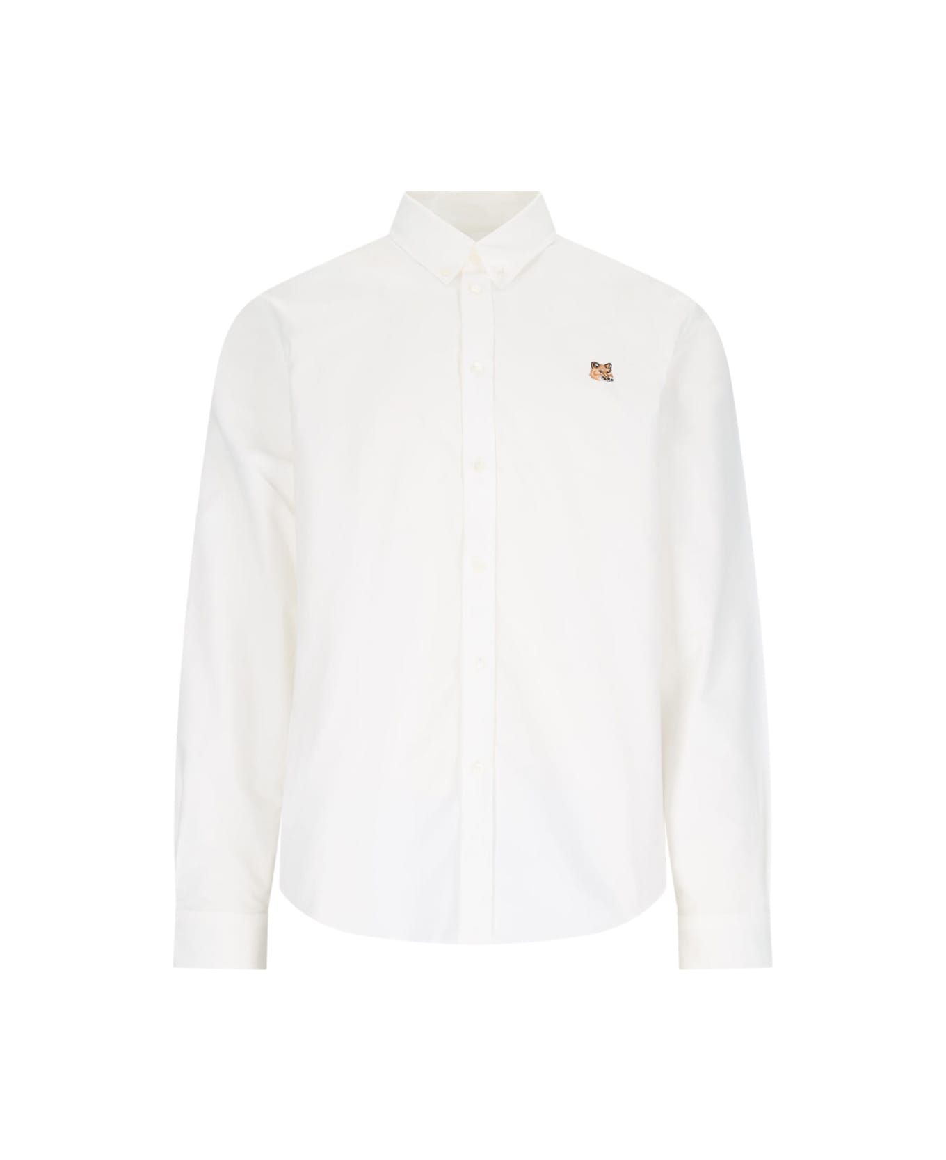 Maison Kitsuné 
mini Fox Head
 Shirt - White
