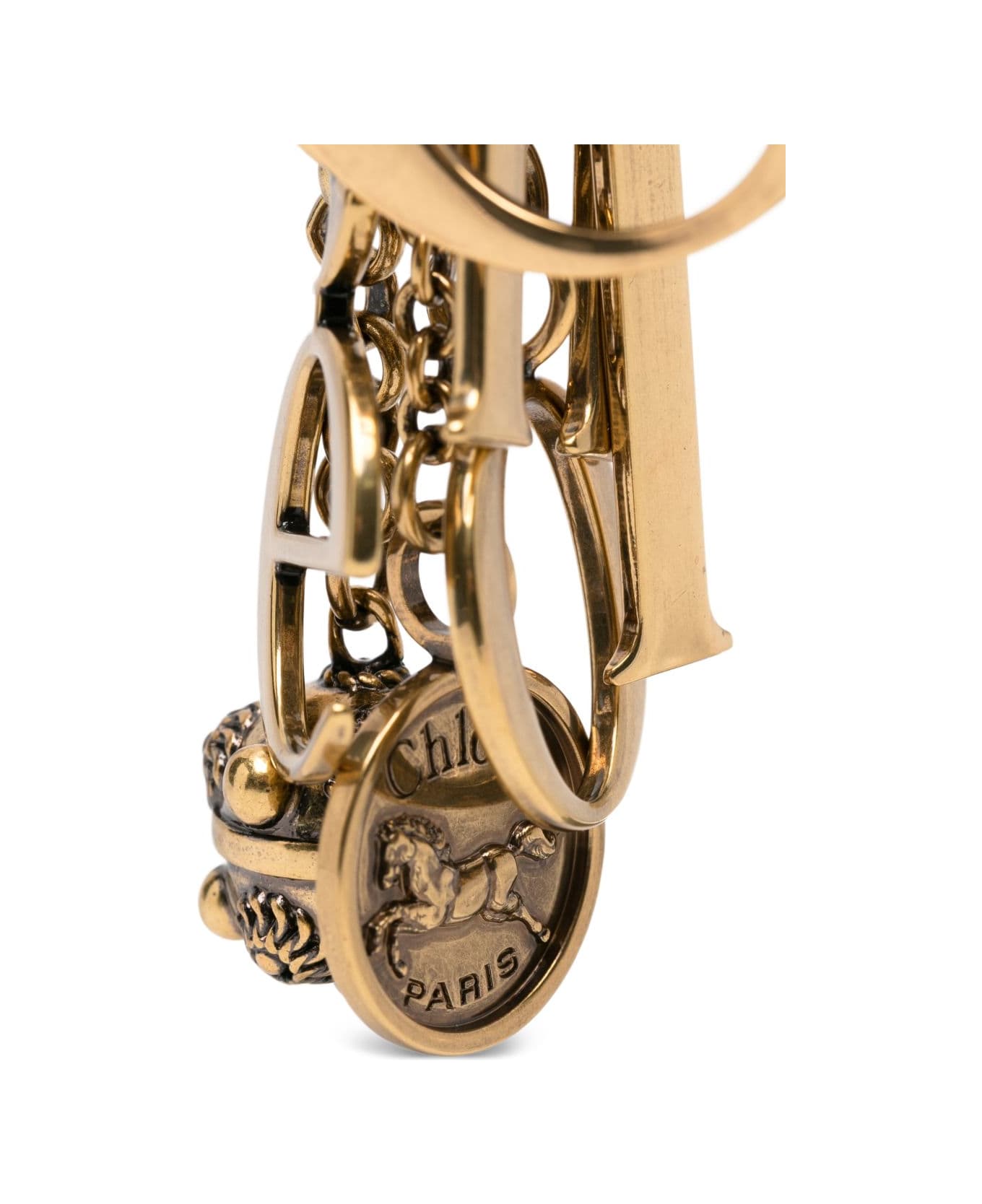 Chloé Symbols Keyring - Golden