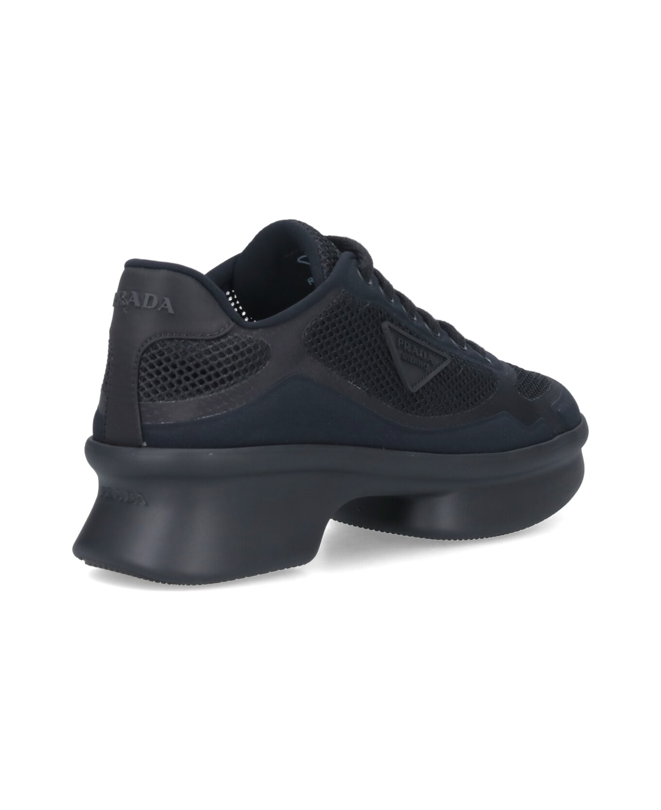 Prada Logo Sneakers - Black  