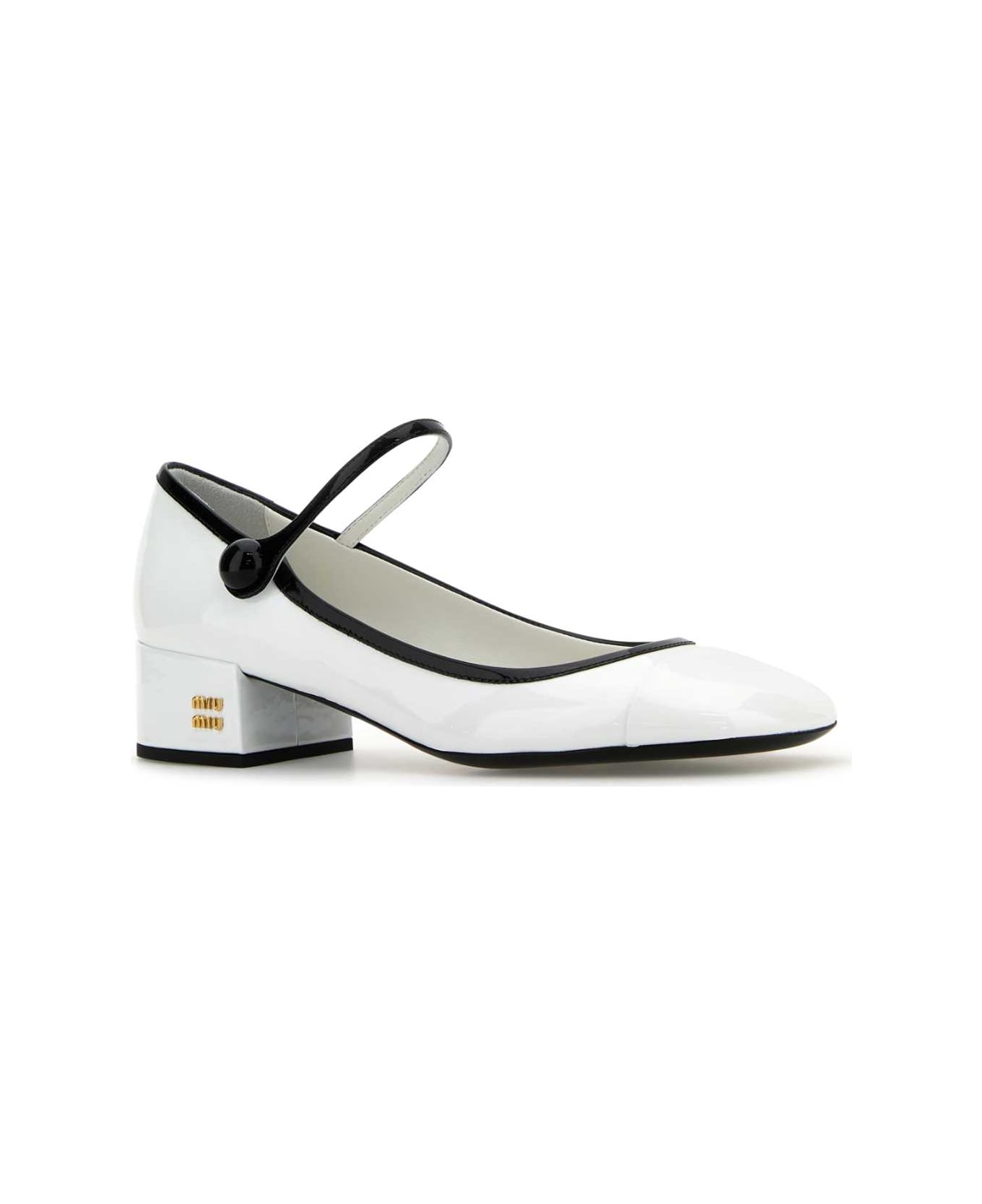 Miu Miu White Leather Pumps - BIANCONERO