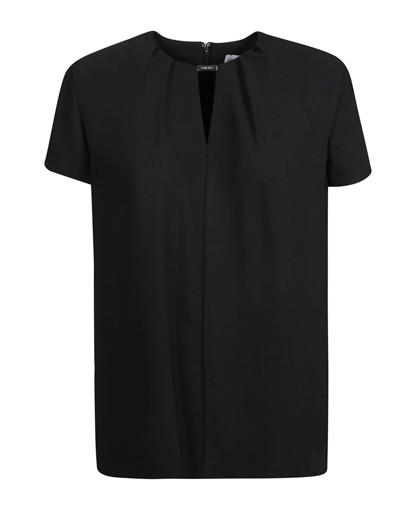 Calvin Klein Metal Bar Short-sleeved Blouse - Black