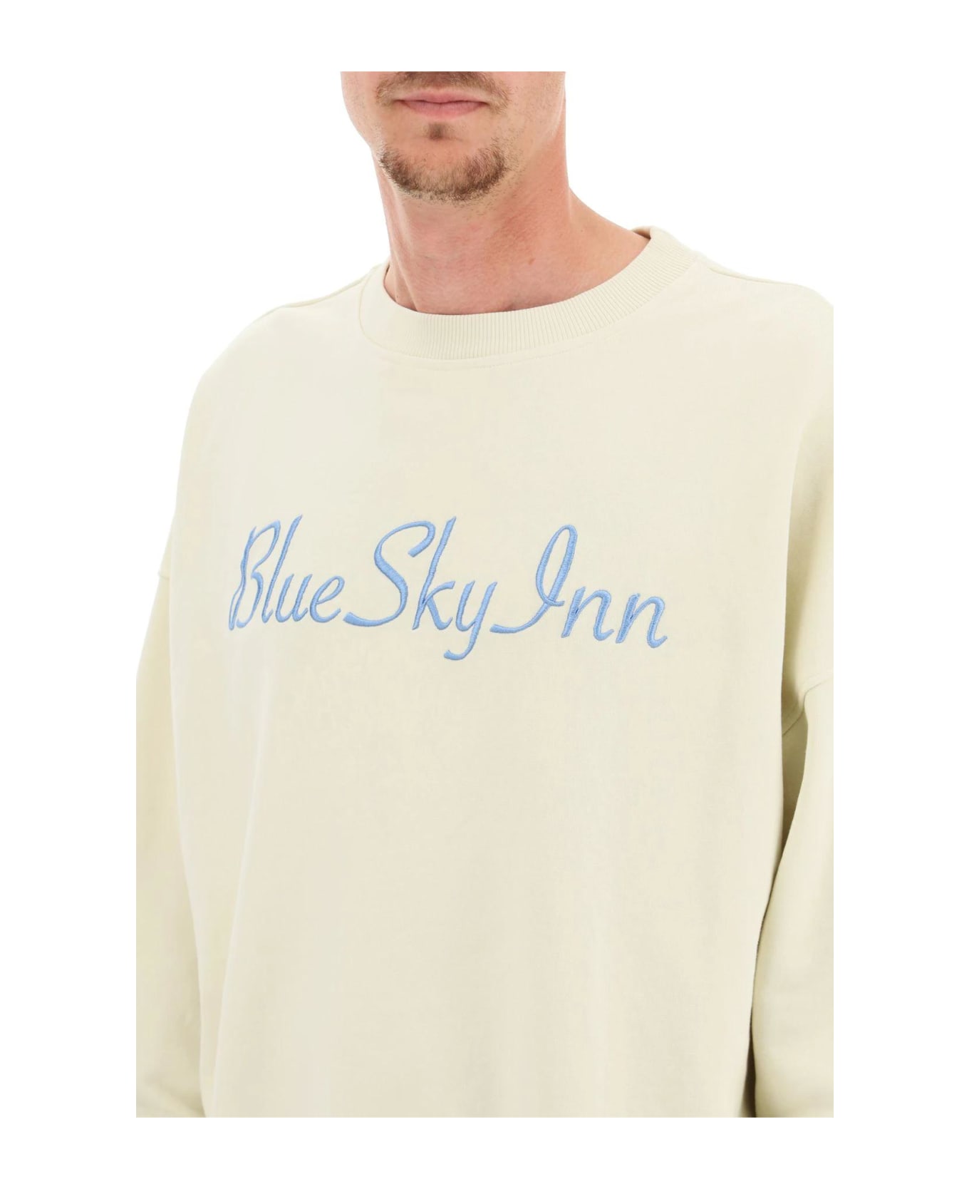 Blue Sky Inn Logo Embroidery Sweatshirt - Beige