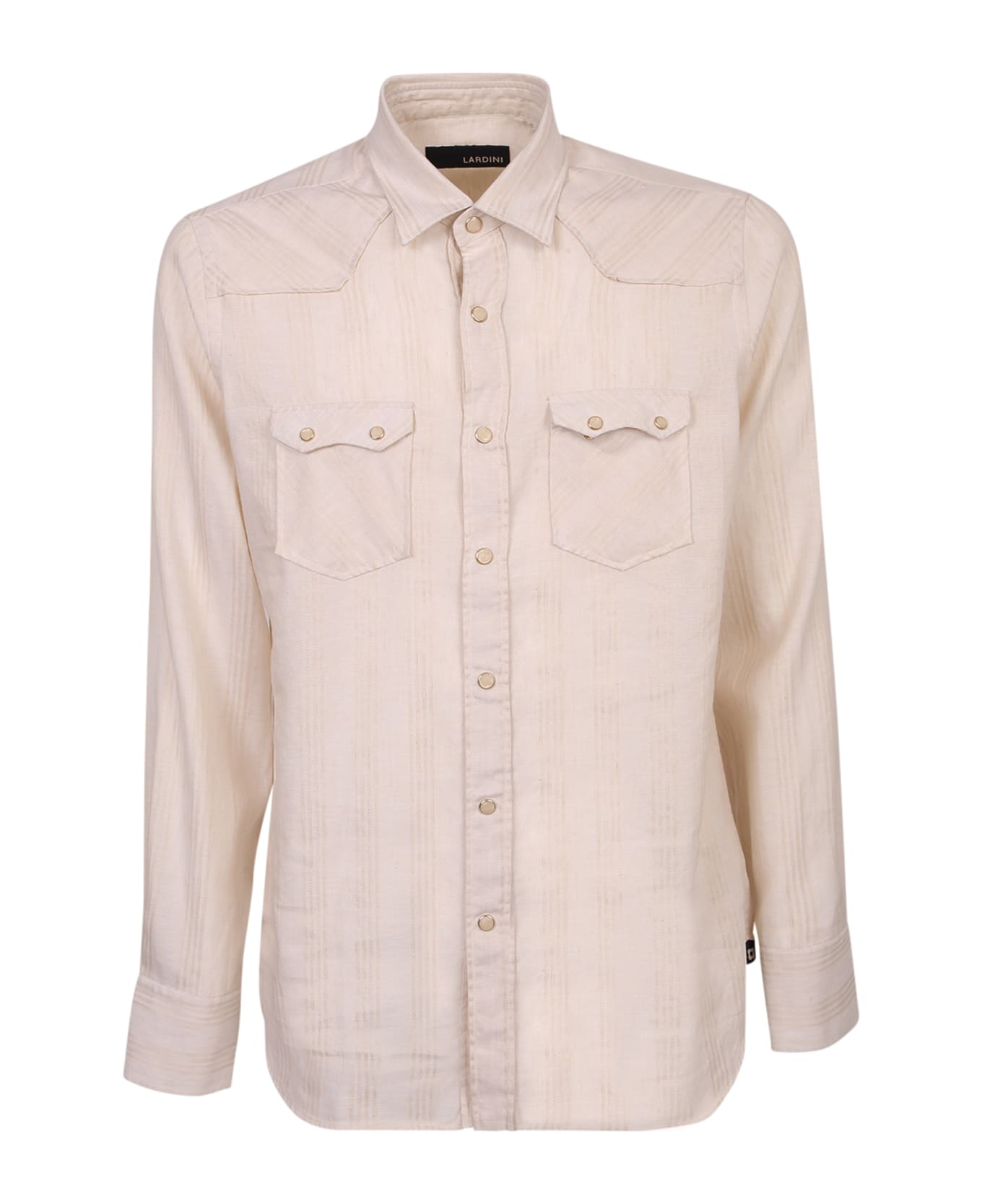 Lardini Long Sleeves Polo Shirt - Beige