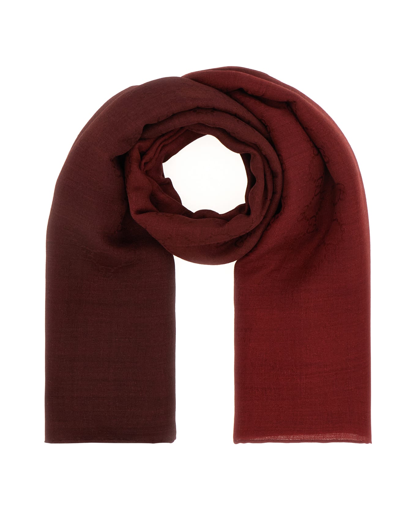 Gucci Multicolor Wool Blend Scarf - ROSSO ANCORA