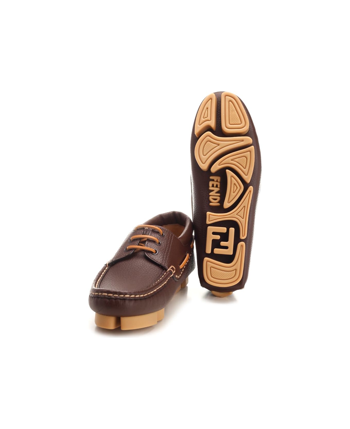 Fendi "fendi Deck" Boat Shoes - Brown