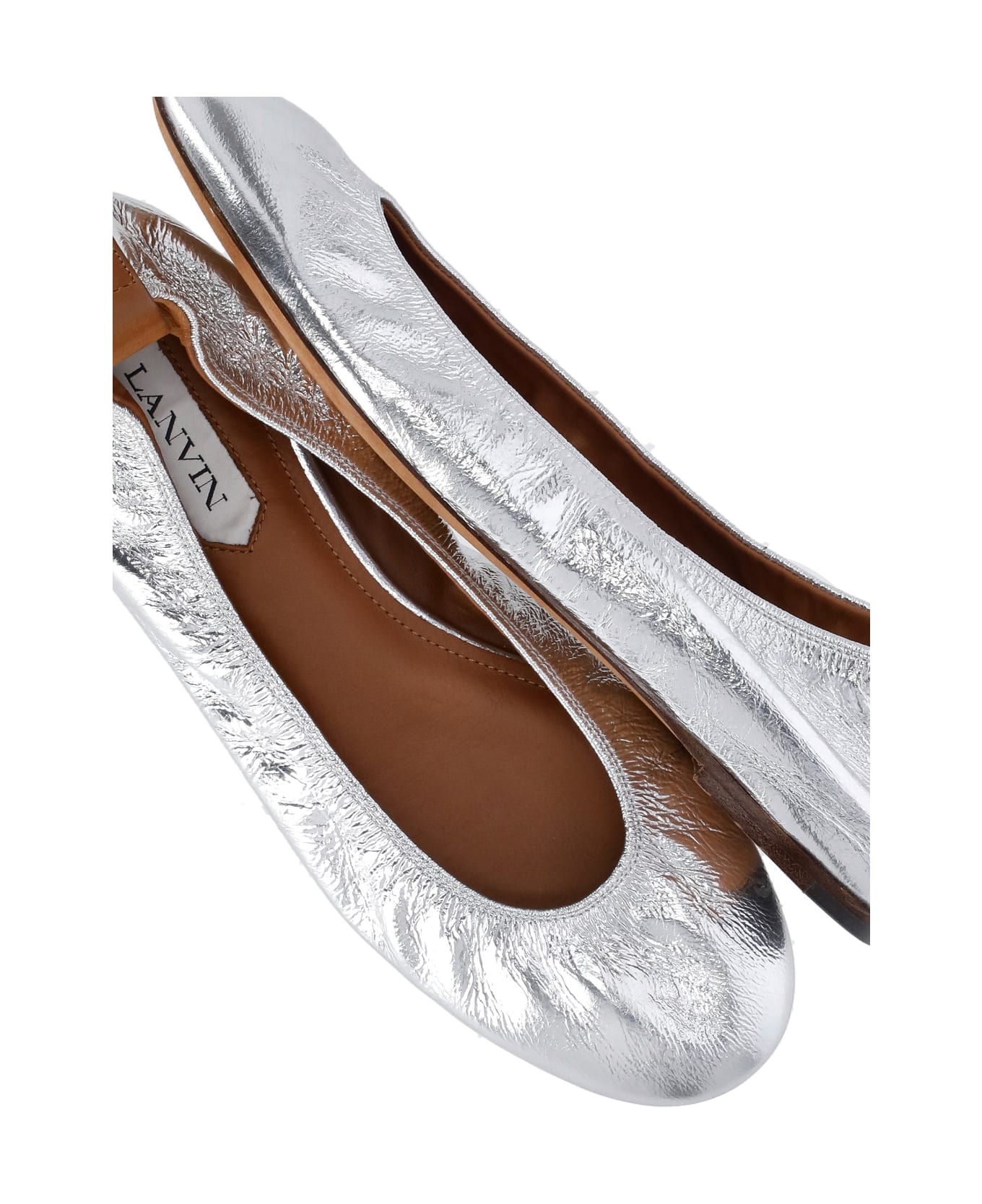 Lanvin Leather Ballet Shoes - Silver