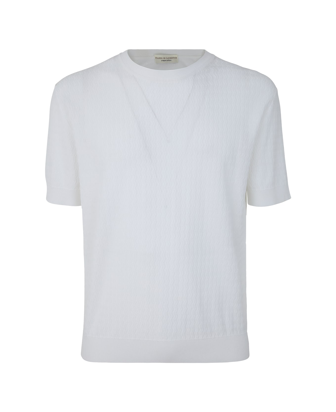Filippo De Laurentiis Short Sleeve Over Pullover - White