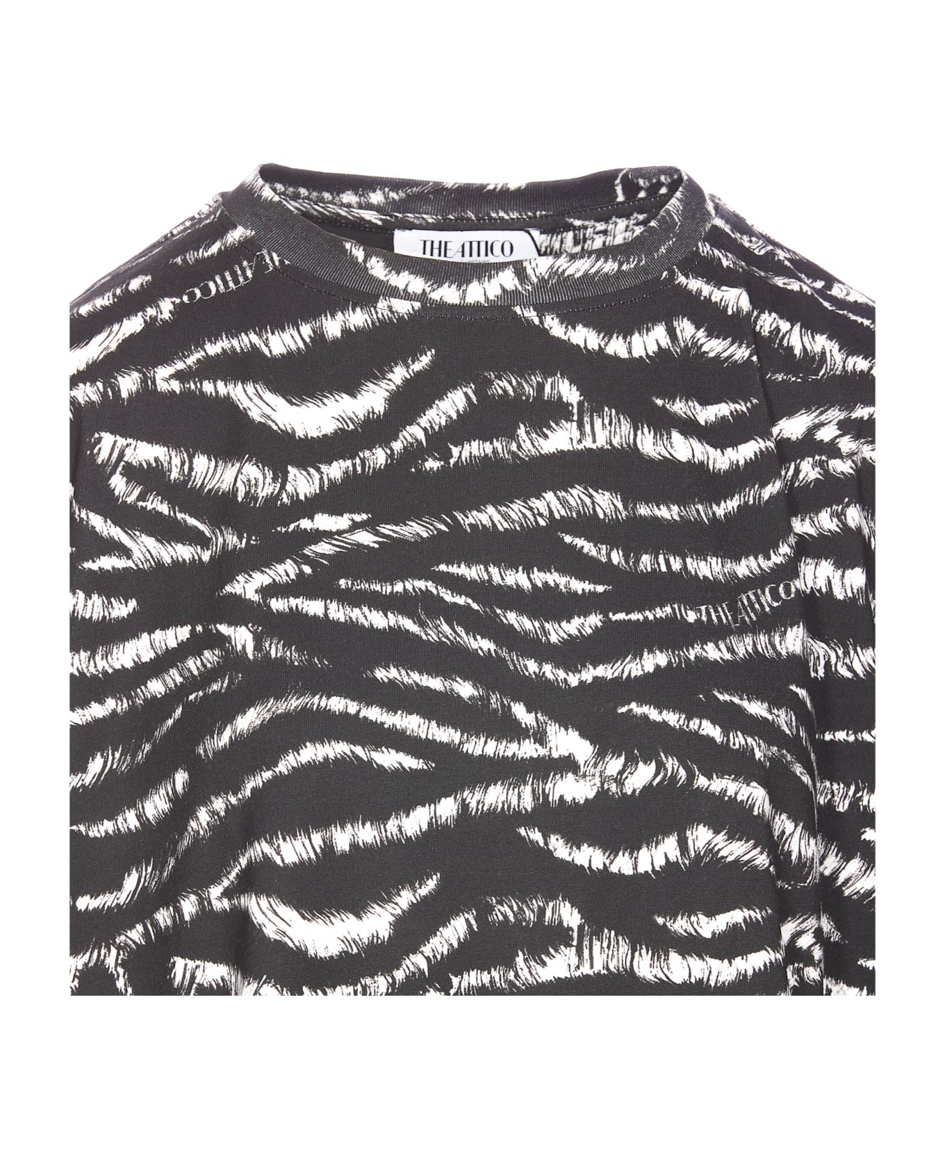 The Attico Zebra Print T-shirt - Zebrato