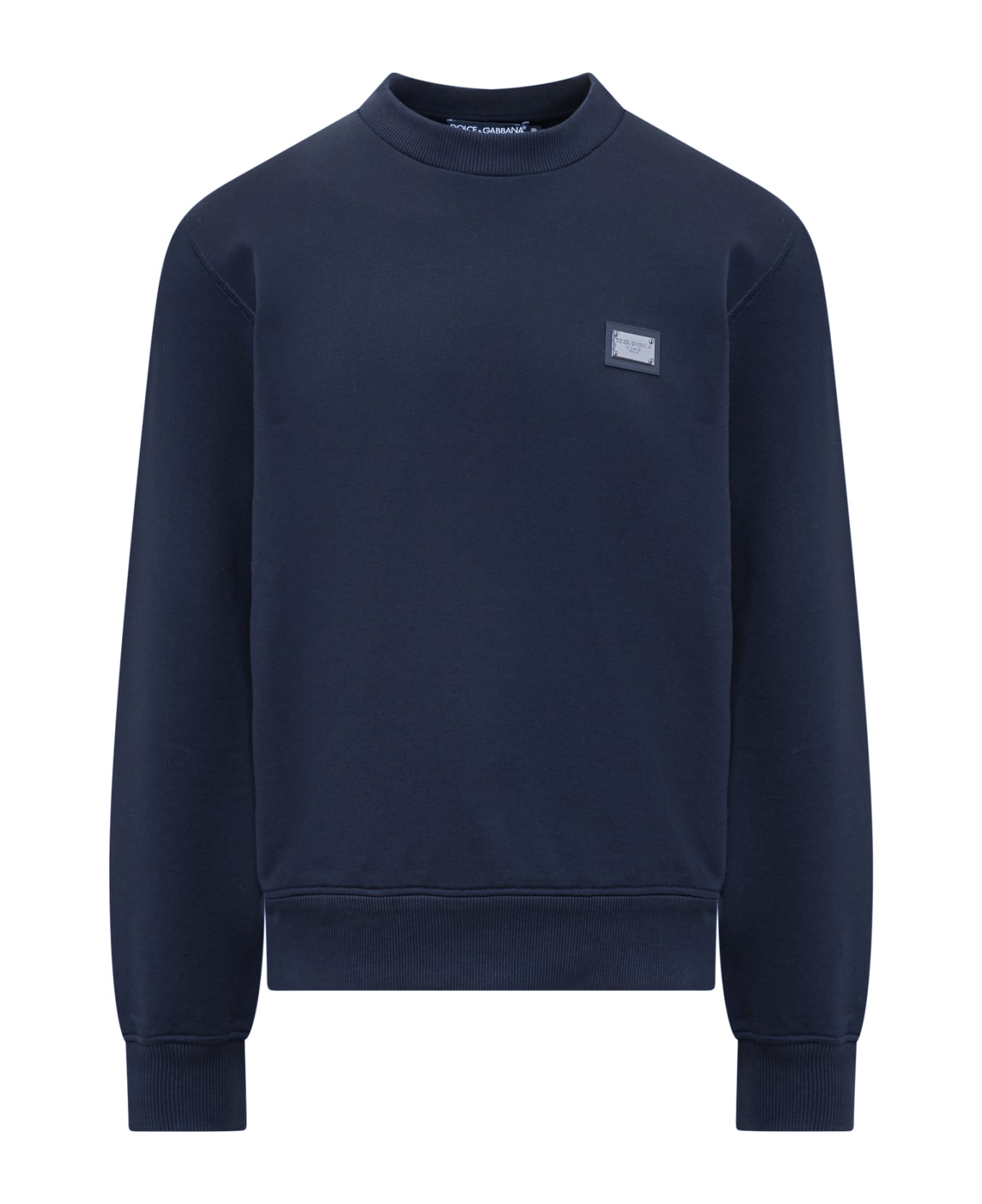 Dolce & Gabbana Cotton Crew-neck Sweatshirt - blue