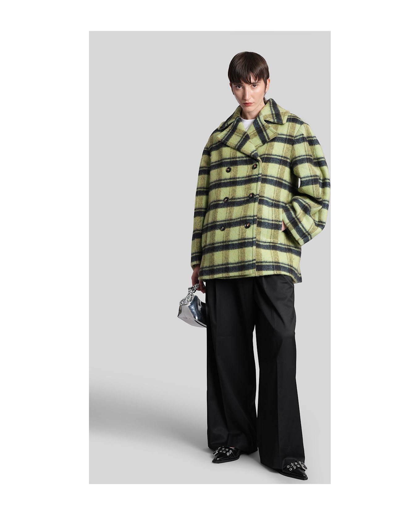 Ganni In Green Wool - green